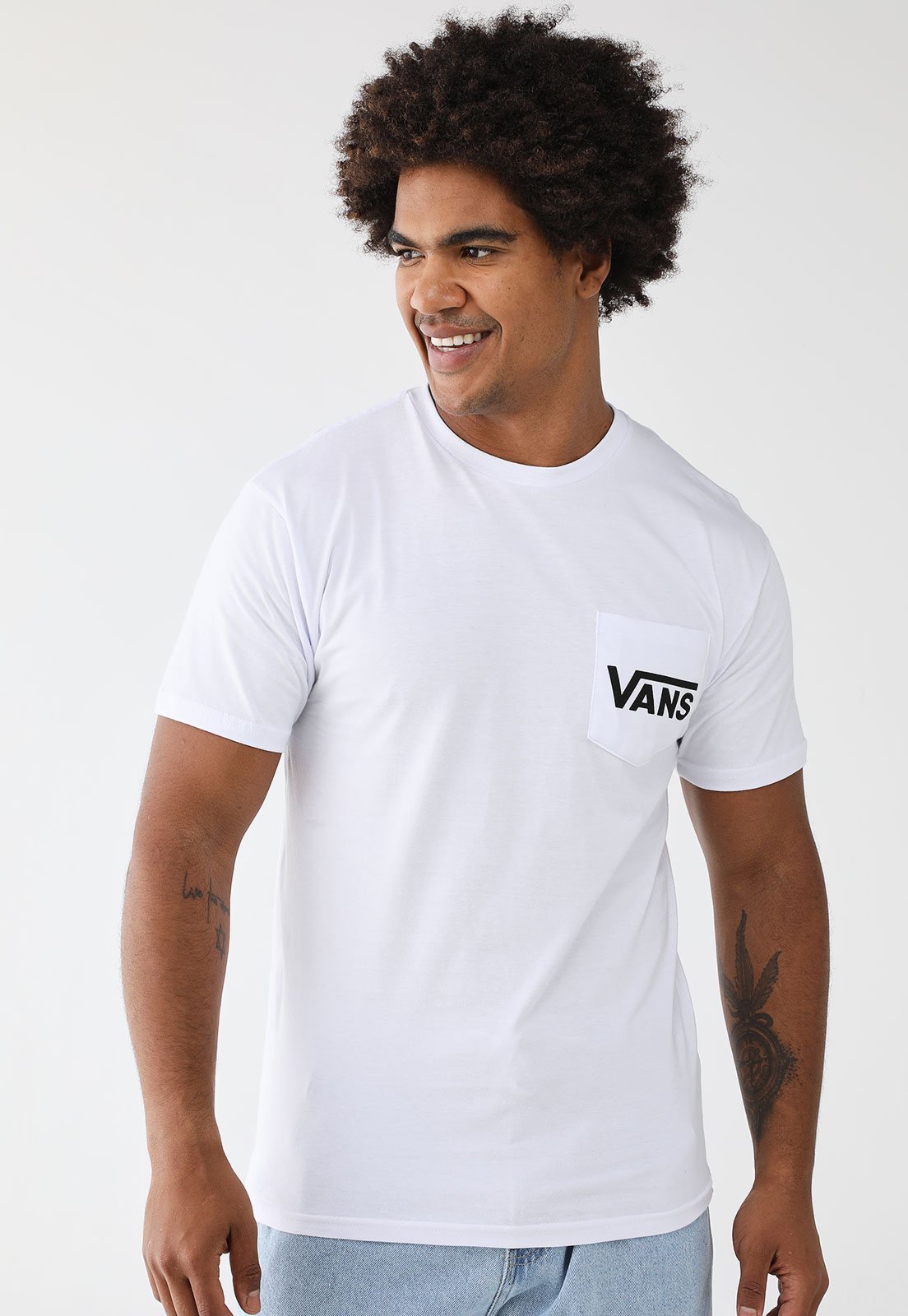 Camiseta Vans Reta Style 76 Back Branca