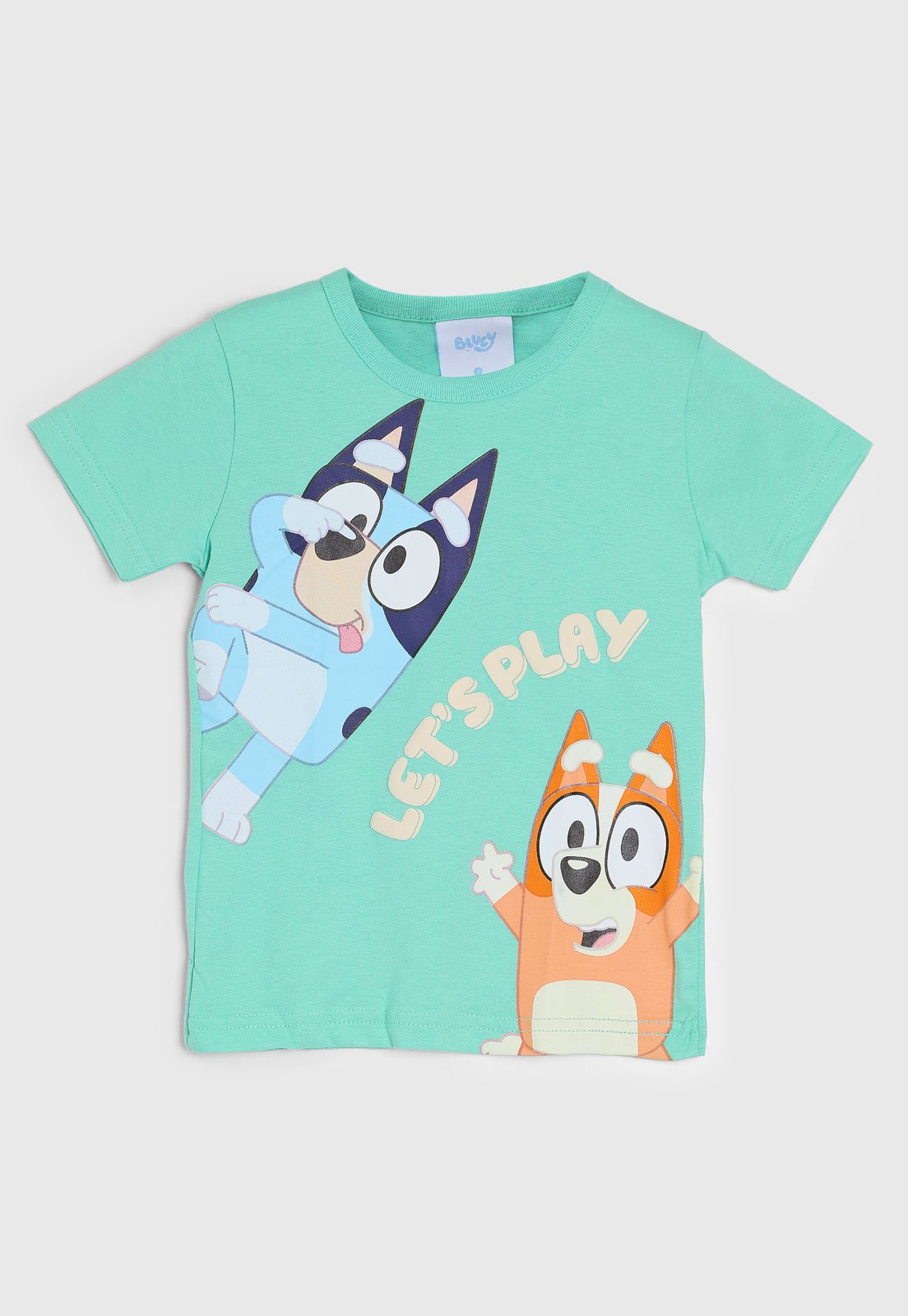 Camiseta Brandili Bluey Verde Água
