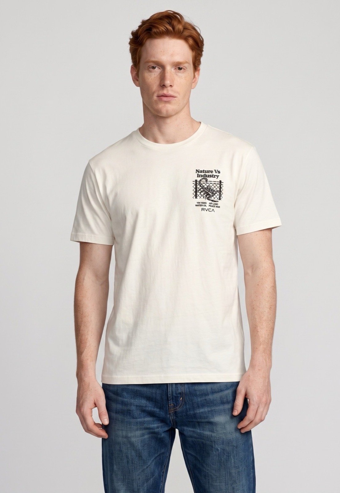 Camiseta Masculina RVCA Security Code Branca