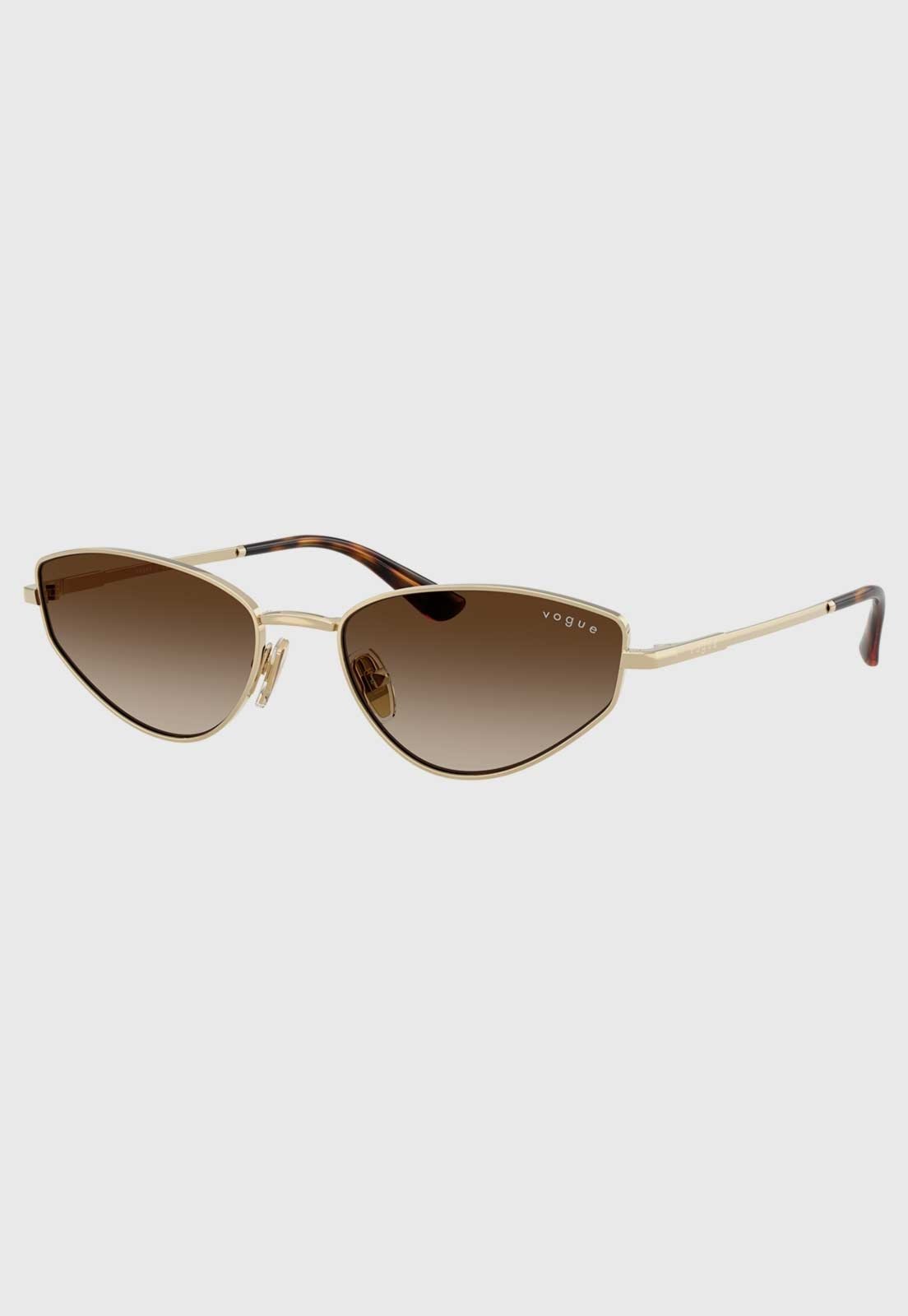 Óculos de Sol Vogue Formato Gatinho Metal Dourado