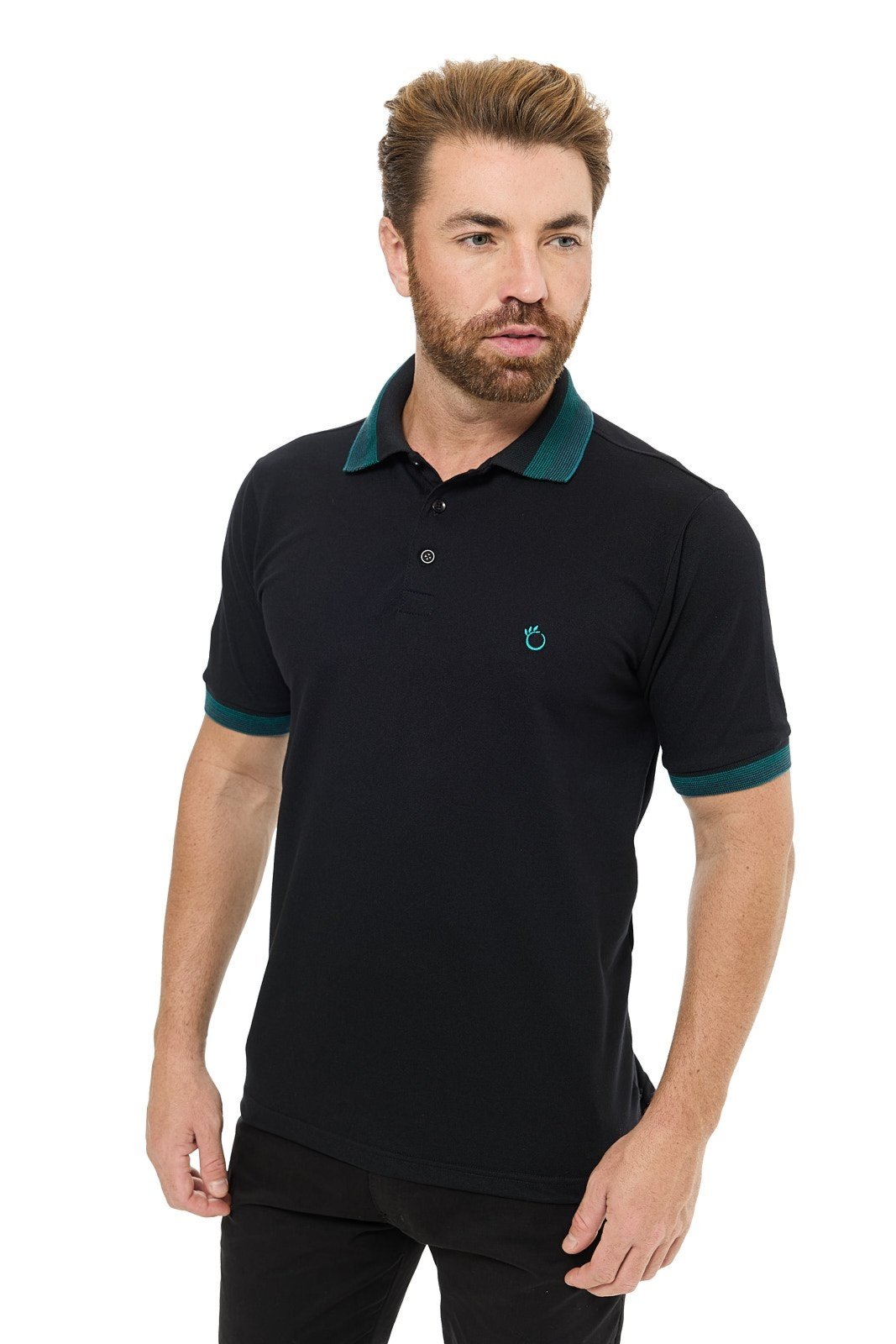 Camisa Gola Polo Olimpo Piquet Preta