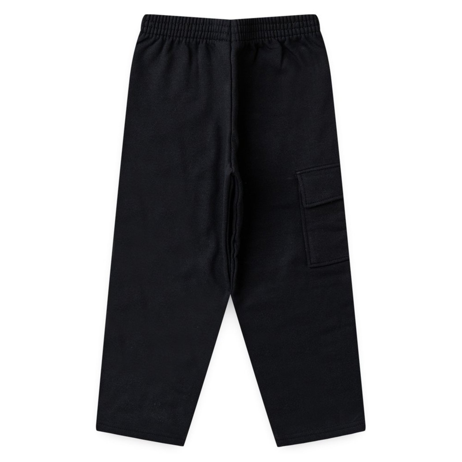Vista 2 Infantil - Calça Inverno Menino Com Bolso Cargo Lapela em Moletom Molekada verde Molekada verde