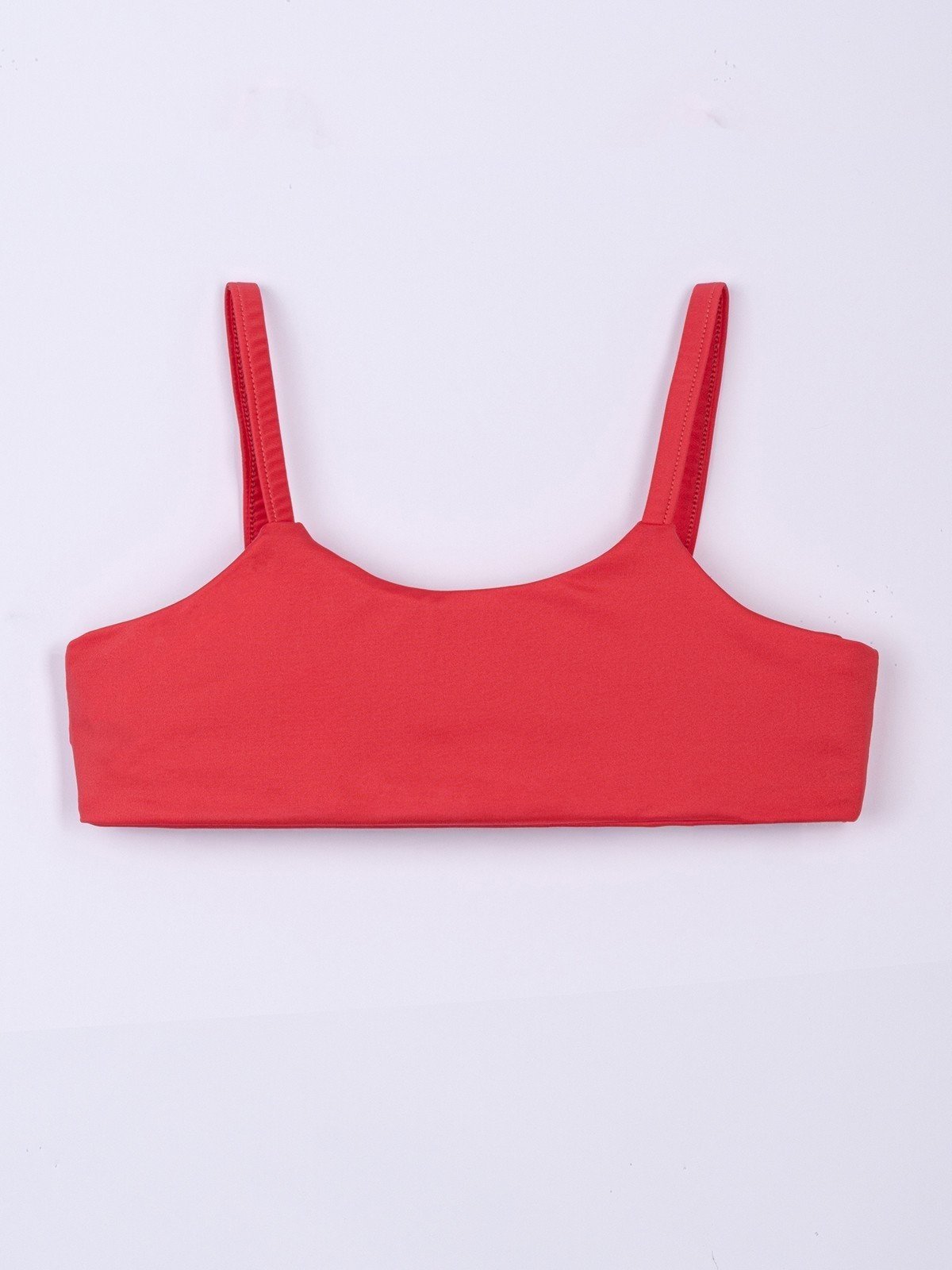 Vista 2 Infantil - Top Sem Costura Alça Fina Gola Redonda em Malha Neon Bugbee rosa Bugbee rosa