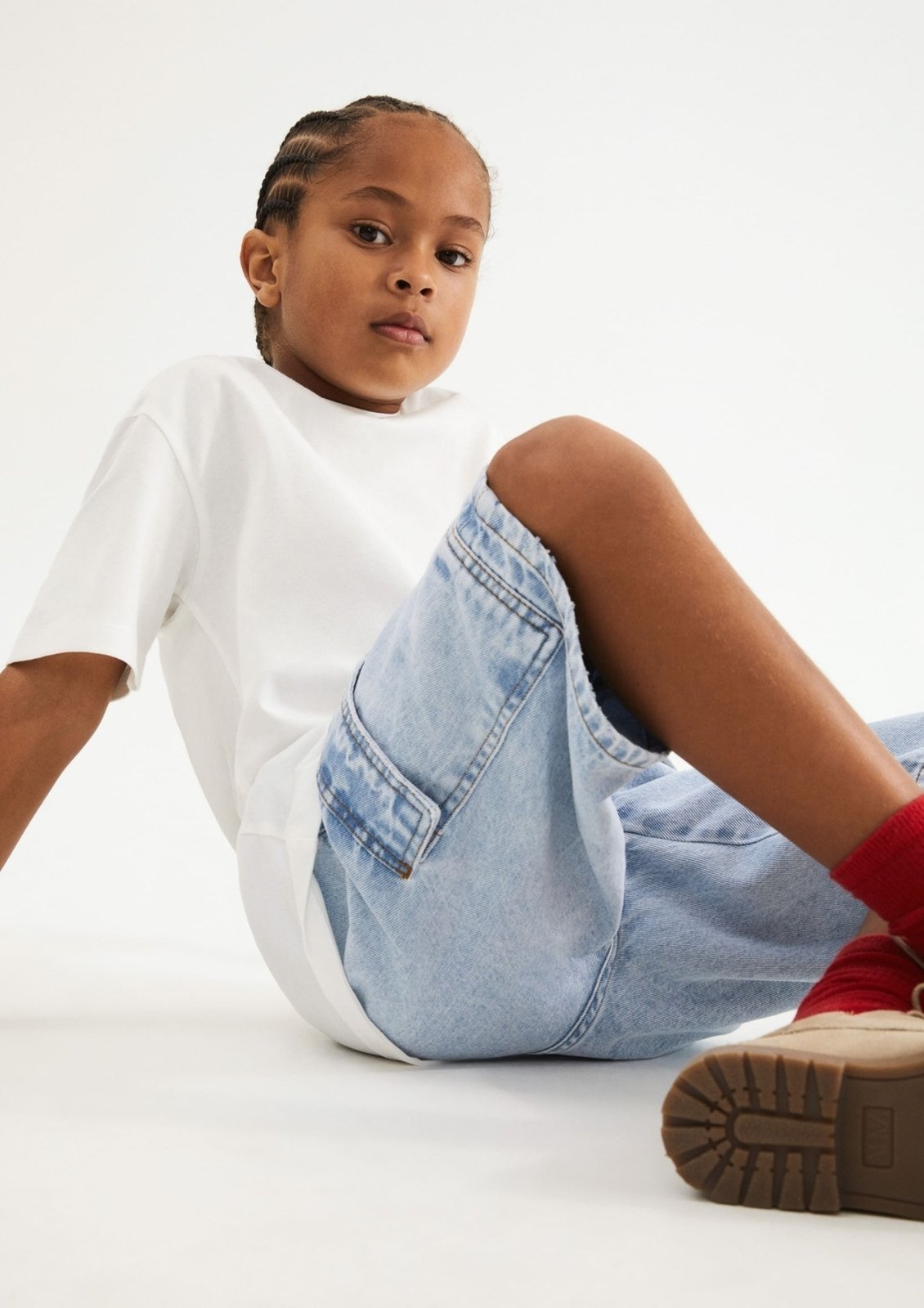 Vista 2 Infantil - Bermuda Menino Jeans Cargo Hering Hering Kids azul Hering Kids azul