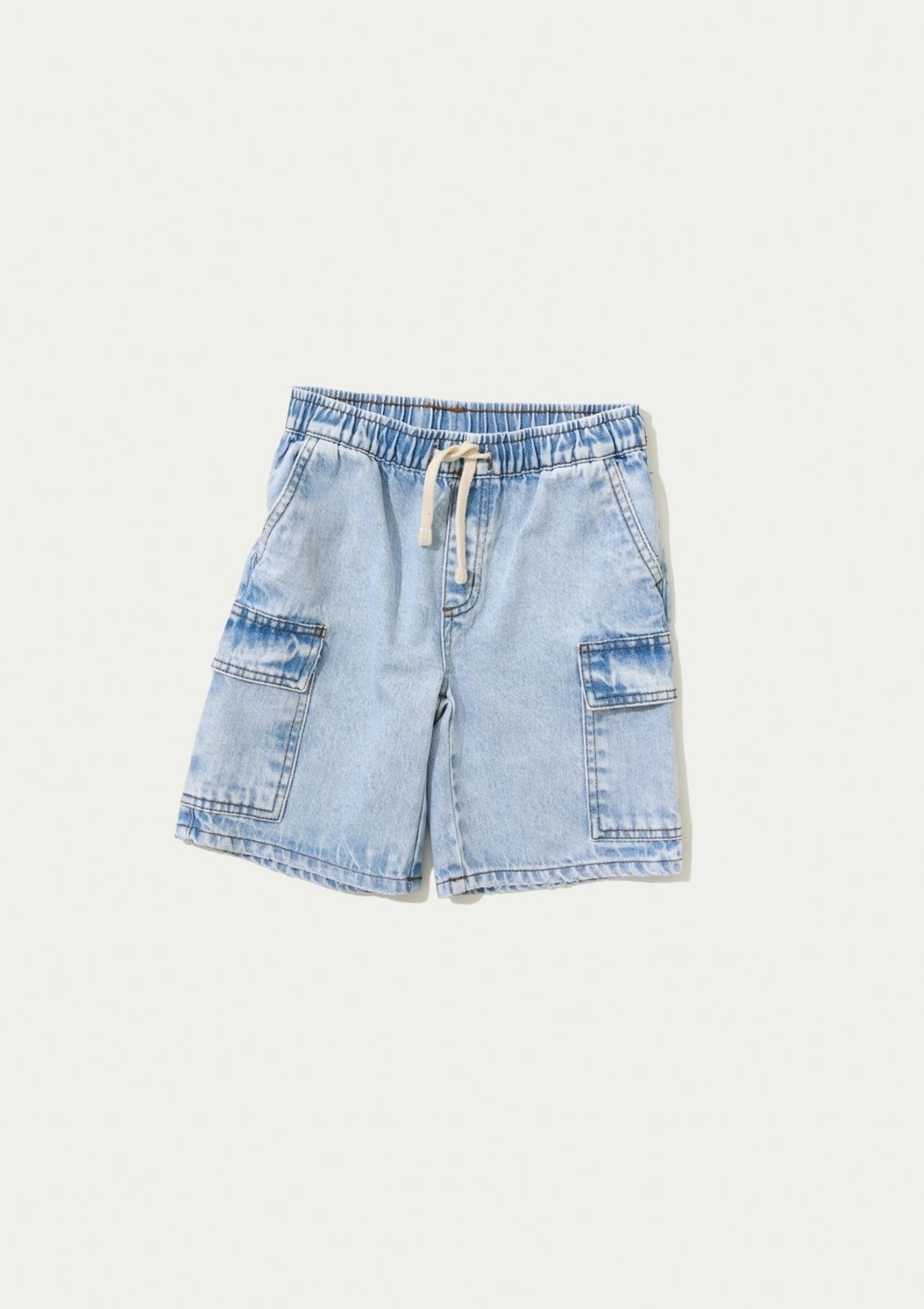 Vista 3 Infantil - Bermuda Menino Jeans Cargo Hering Hering Kids azul Hering Kids azul
