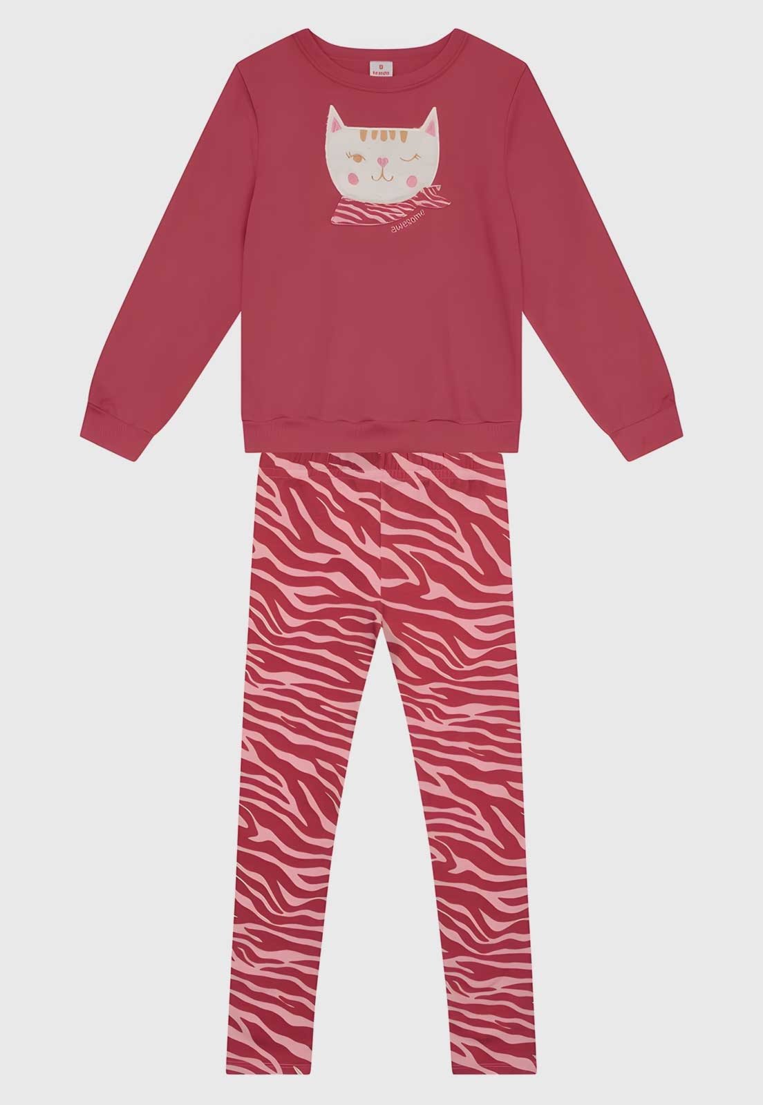 Infantil - Conjunto Brandili Gato Rosa