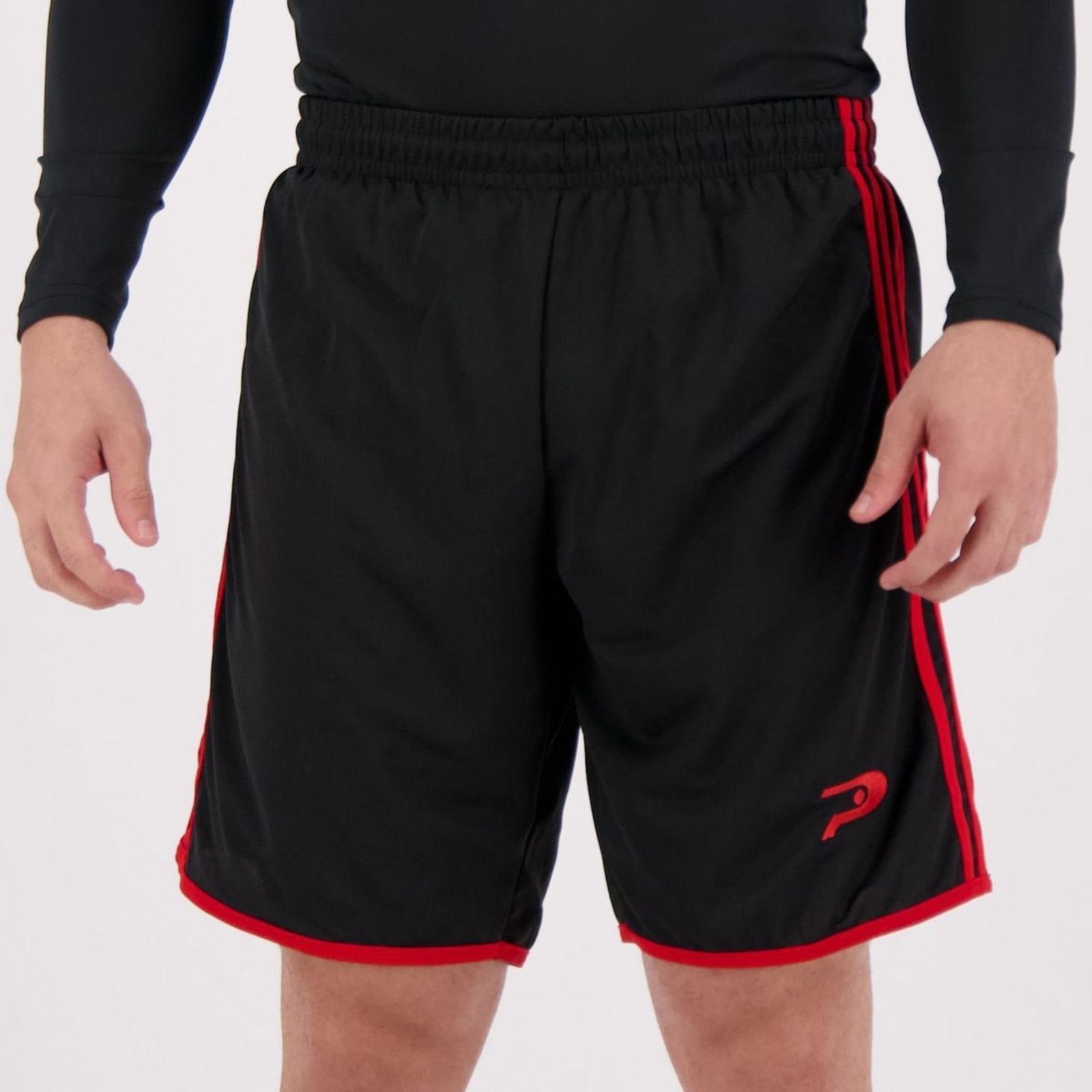 Calção Placar Taruma Preto e Vermelho