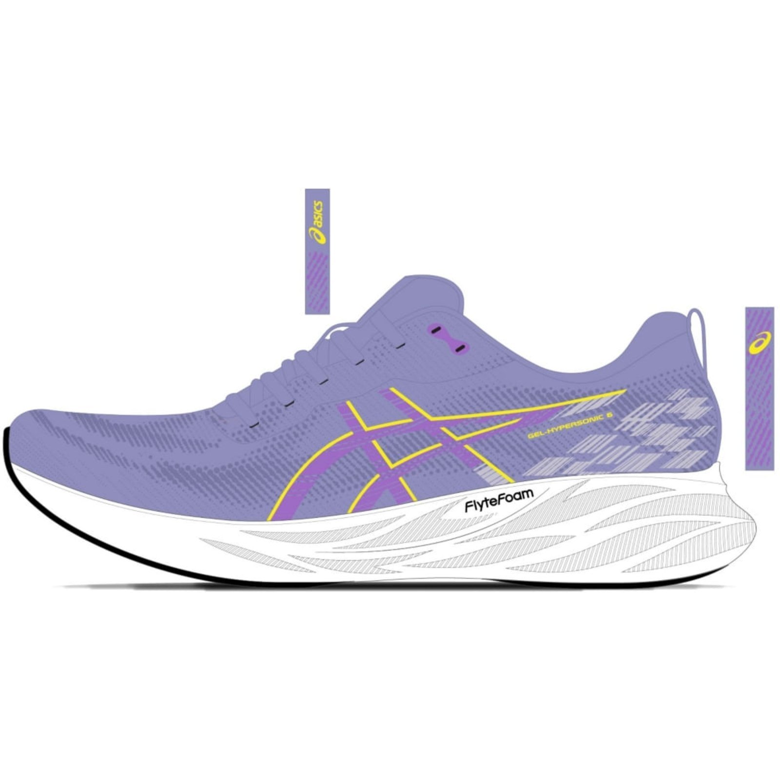 GEL-HYPERSONIC 6 - Roxo/Amarelo