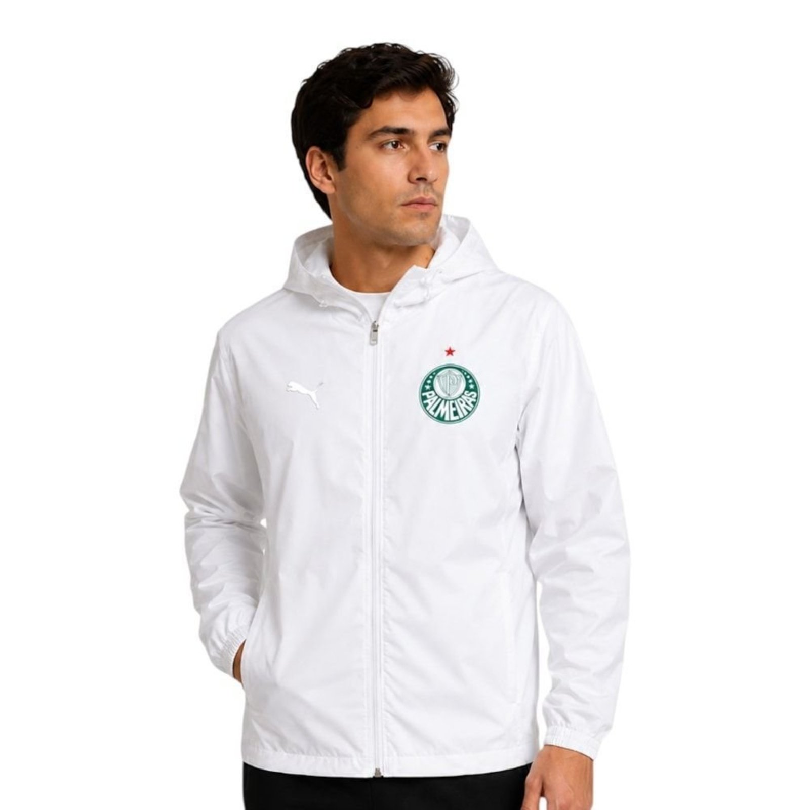 Jaqueta Puma Palmeiras All-Weather Training 2025 Masculina - Branco - Puma