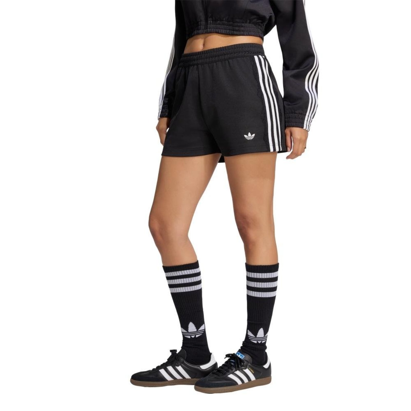 SHORTS LACE TRÊS LISTRAS adidas Originals Preto