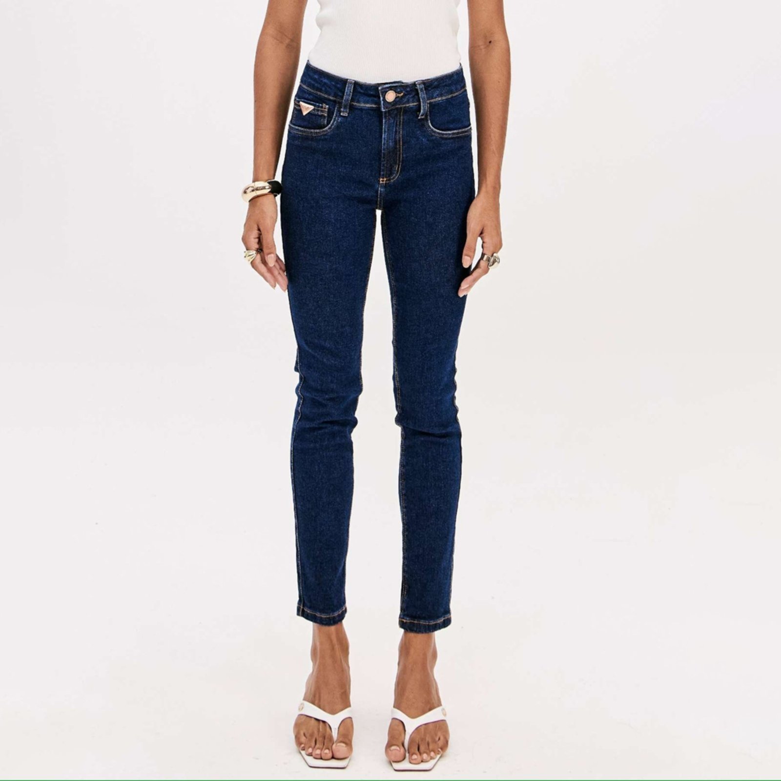 Calça Jeans Lança Perfume Diana Skinny Ah Pr26 Azul Feminino