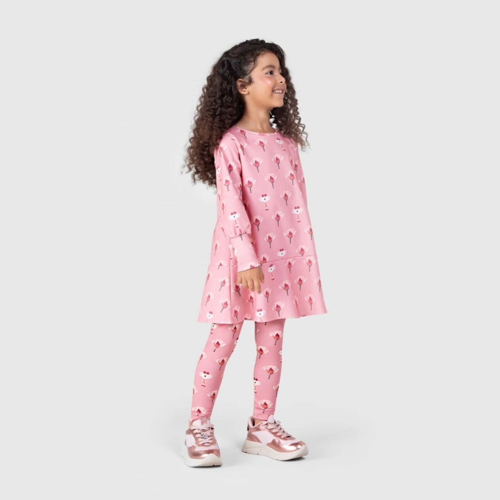 Infantil – Vestido Floral Manga Longa Lilica Ripilica