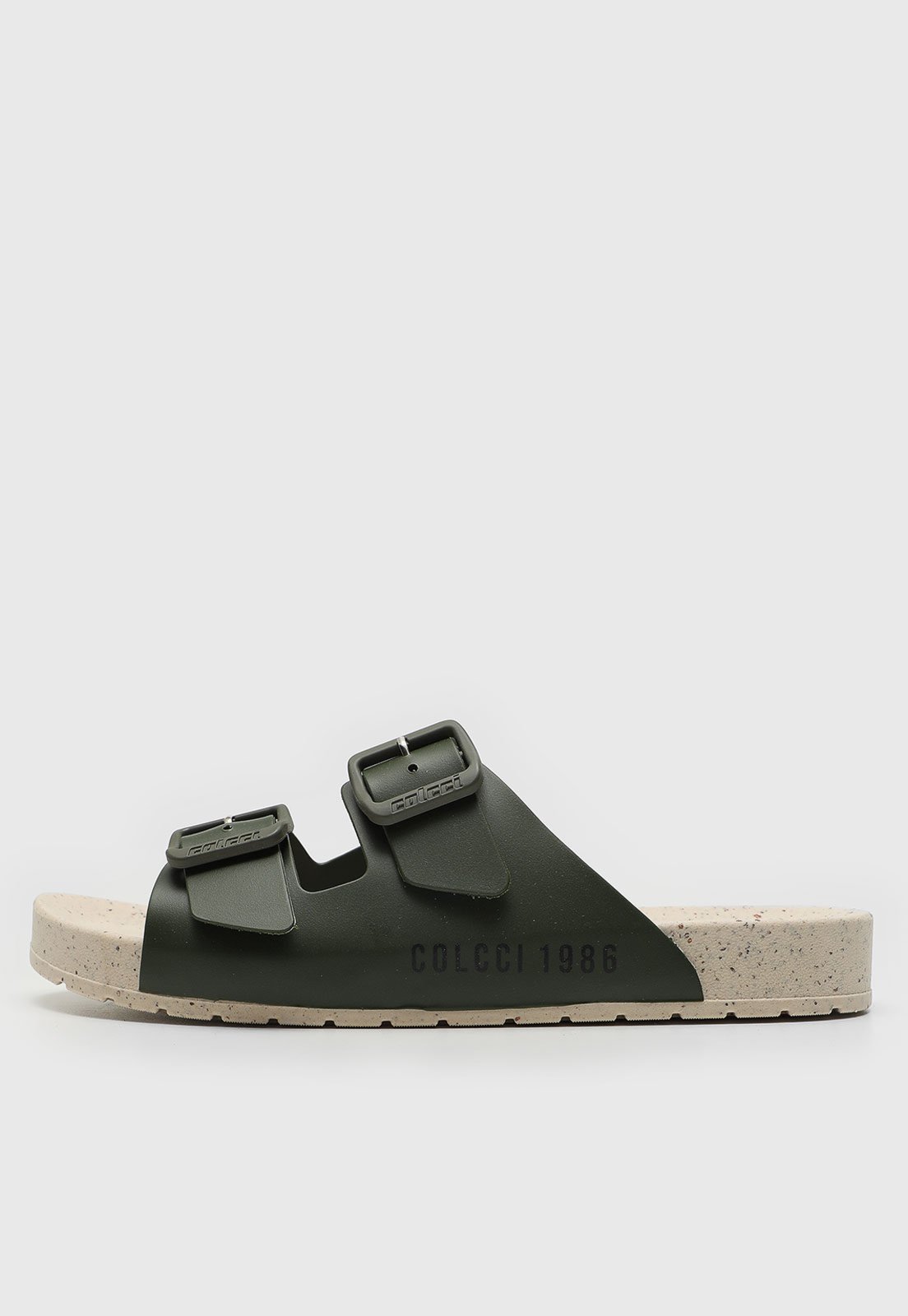 Sandália Slide Colcci Fivelas Verde