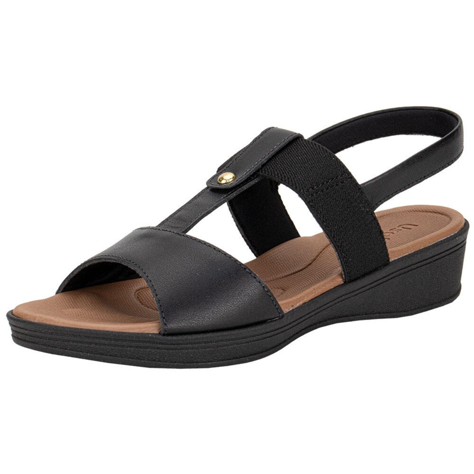 Sandália Feminina Anabela Usaflex Ud04008 0944008 Preto