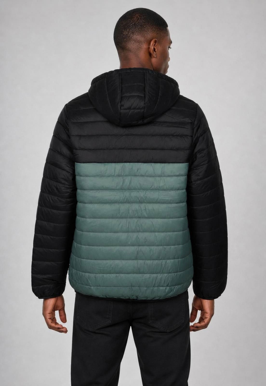 Jaqueta Masculina Quiksilver Scaly Bicolor Capuz Preto