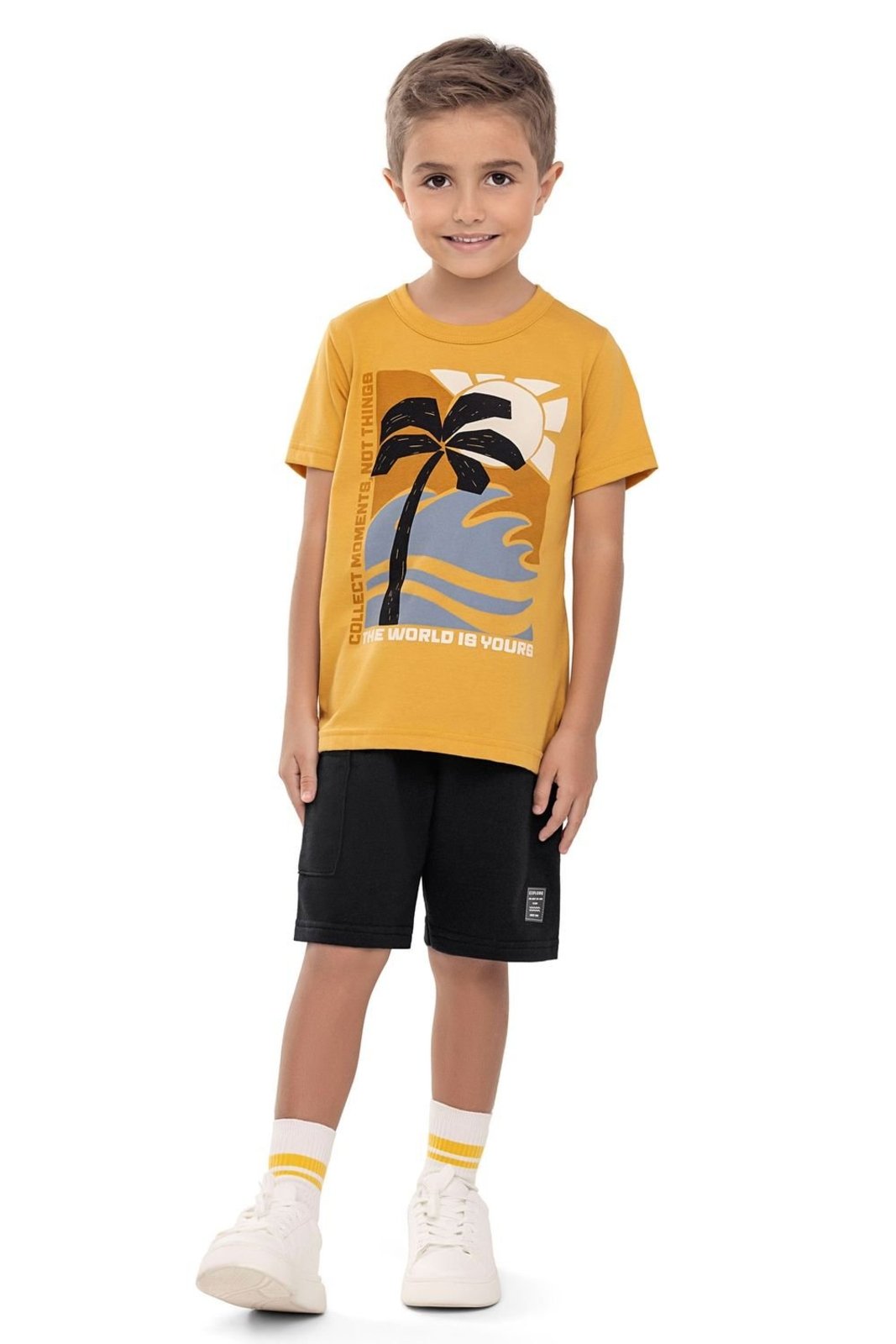 Vista 3 Infantil - Conjunto Menino Tropical Com Puff Elian branco Elian branco