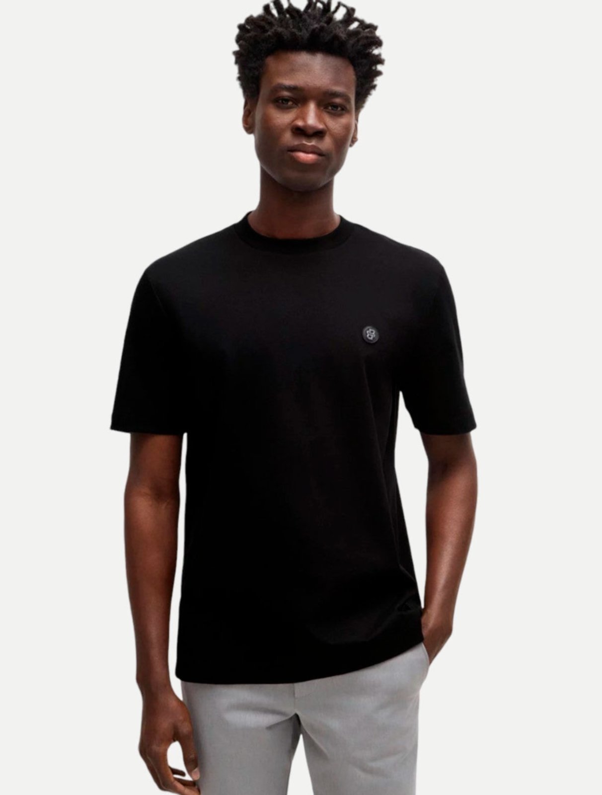 Camiseta Hugo Boss Masculina Regular C-Taut 01 Preta
