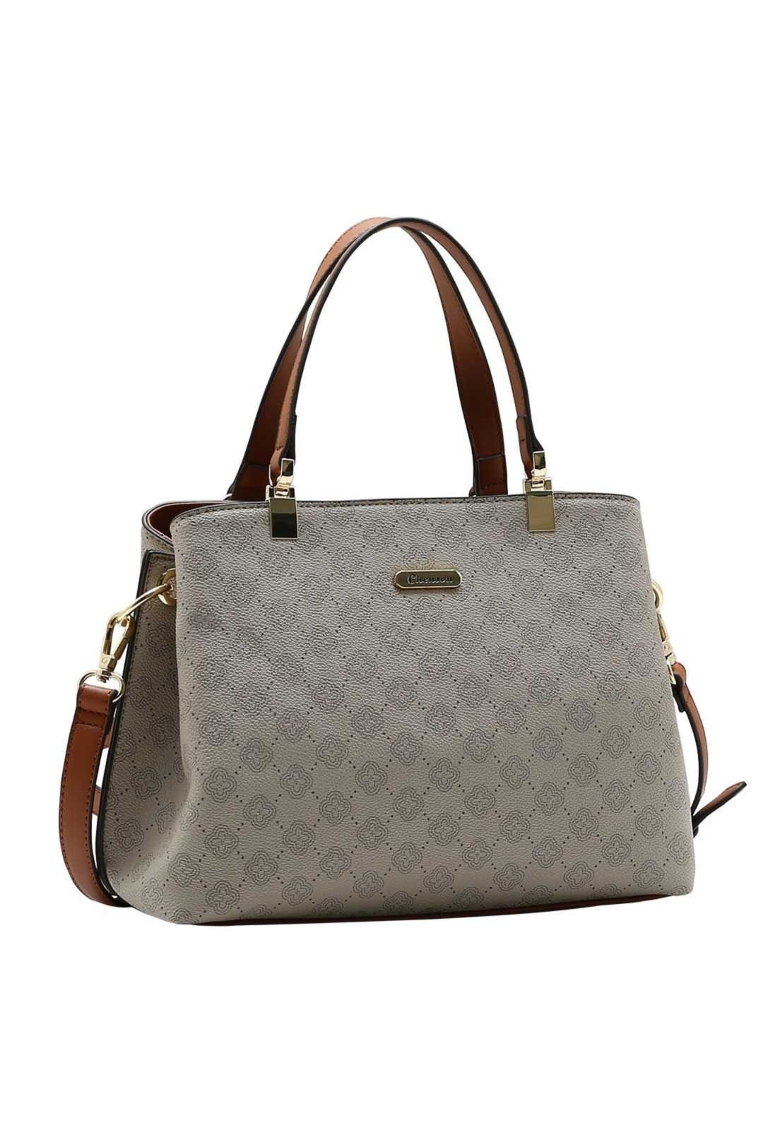 Bolsa Feminina Chenson Mão Elemento Gráfico 3485881 Natural
