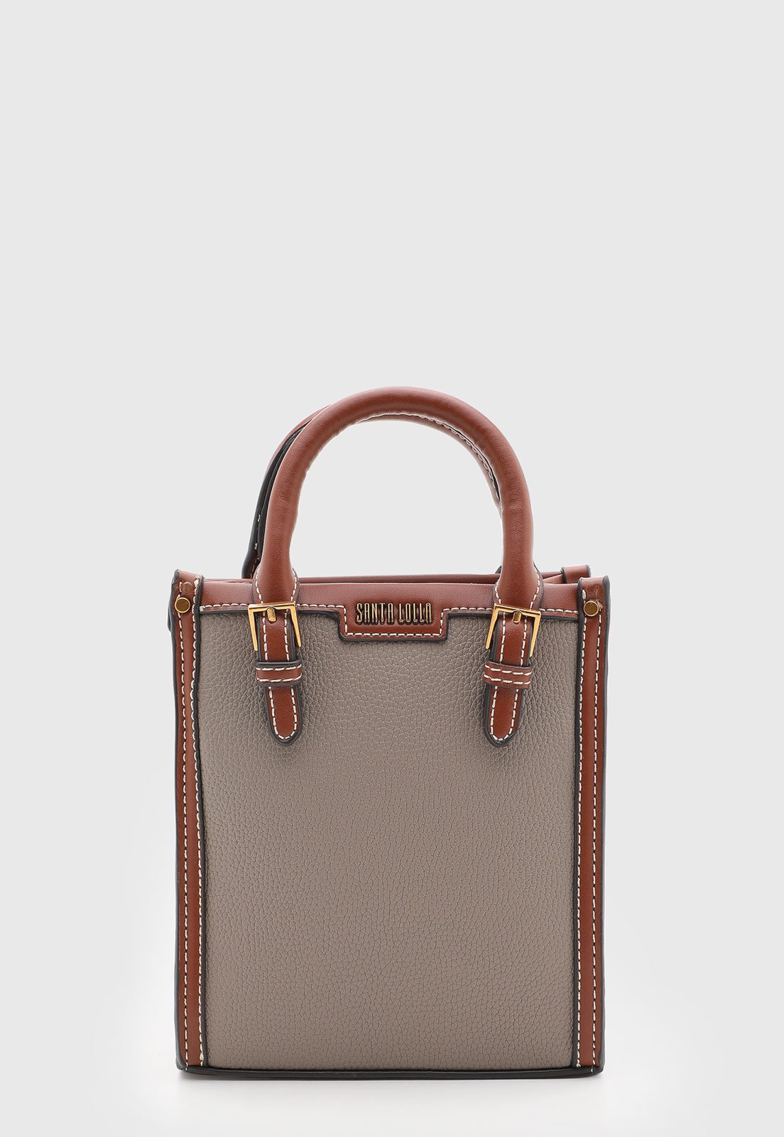 Bolsa Feminina Santa Lolla Texturizada Marrom
