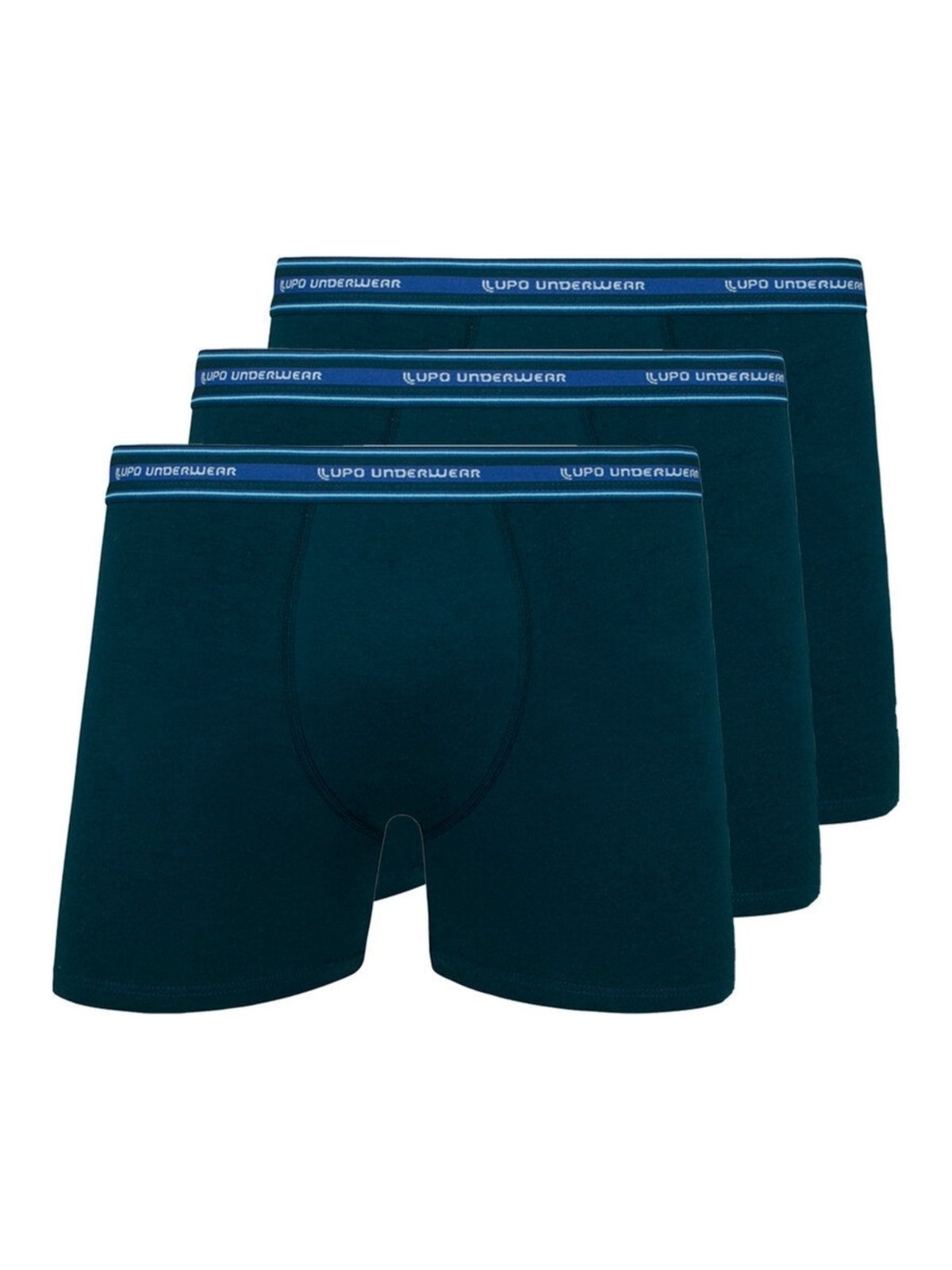 Kit com 3 Cuecas Boxer Lupo 523-003 Azul Marinho