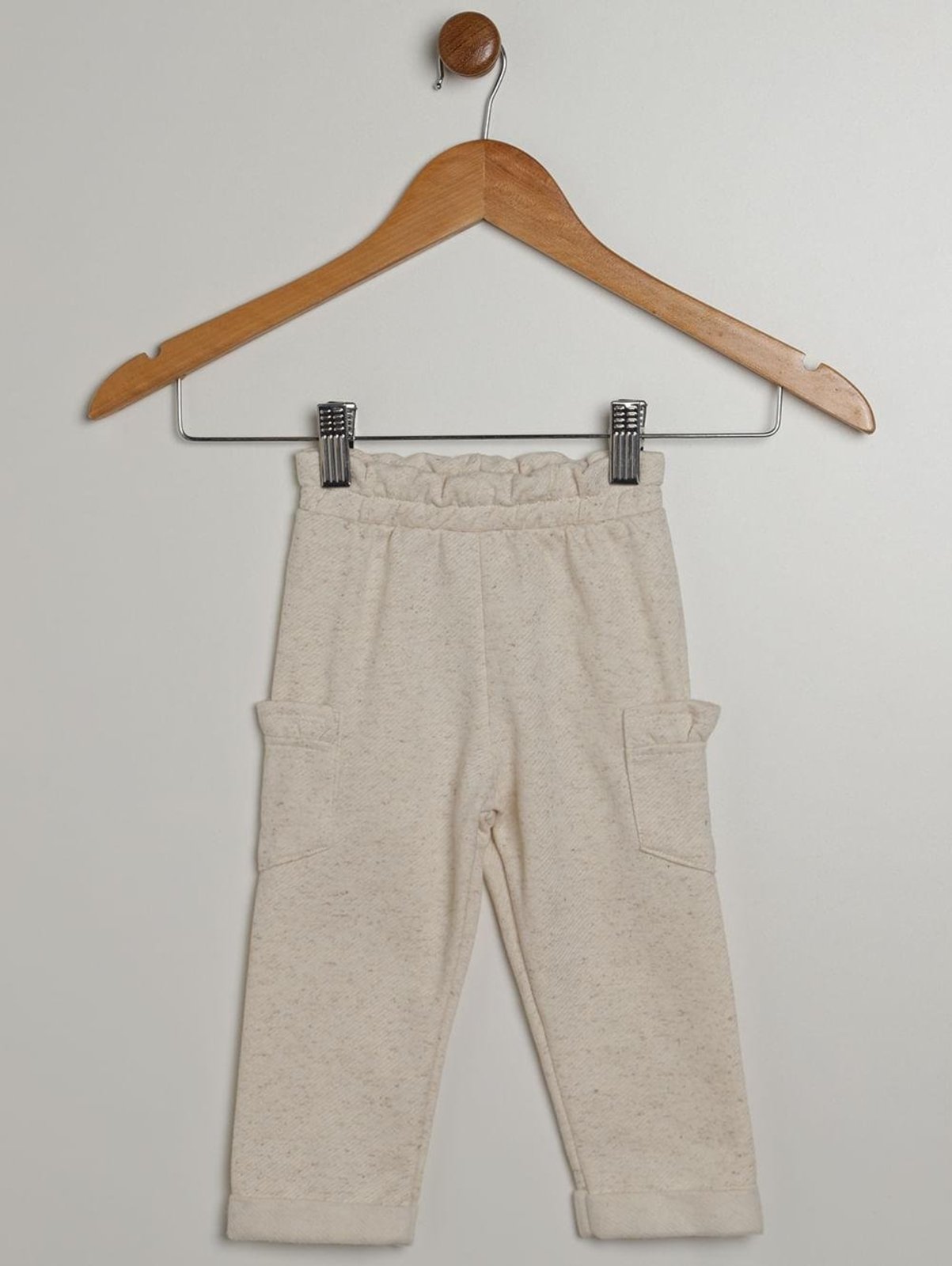 Infantil - Calça Clochard Com Bolso Para - NATURAL
