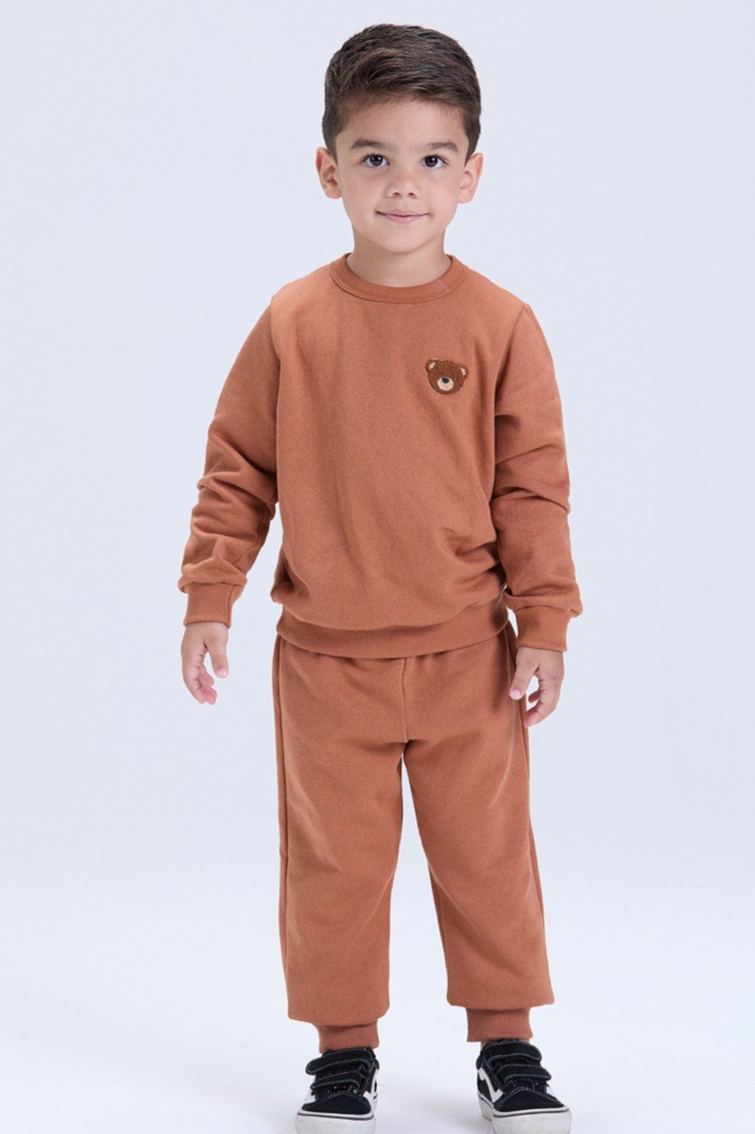 Infantil - Conjunto Unissex Moletom Felpado com Urso – Inverno