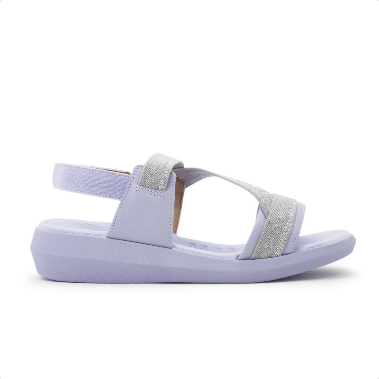 Sandália Usaflex Plataforma Multimateriais Feminina Roxo