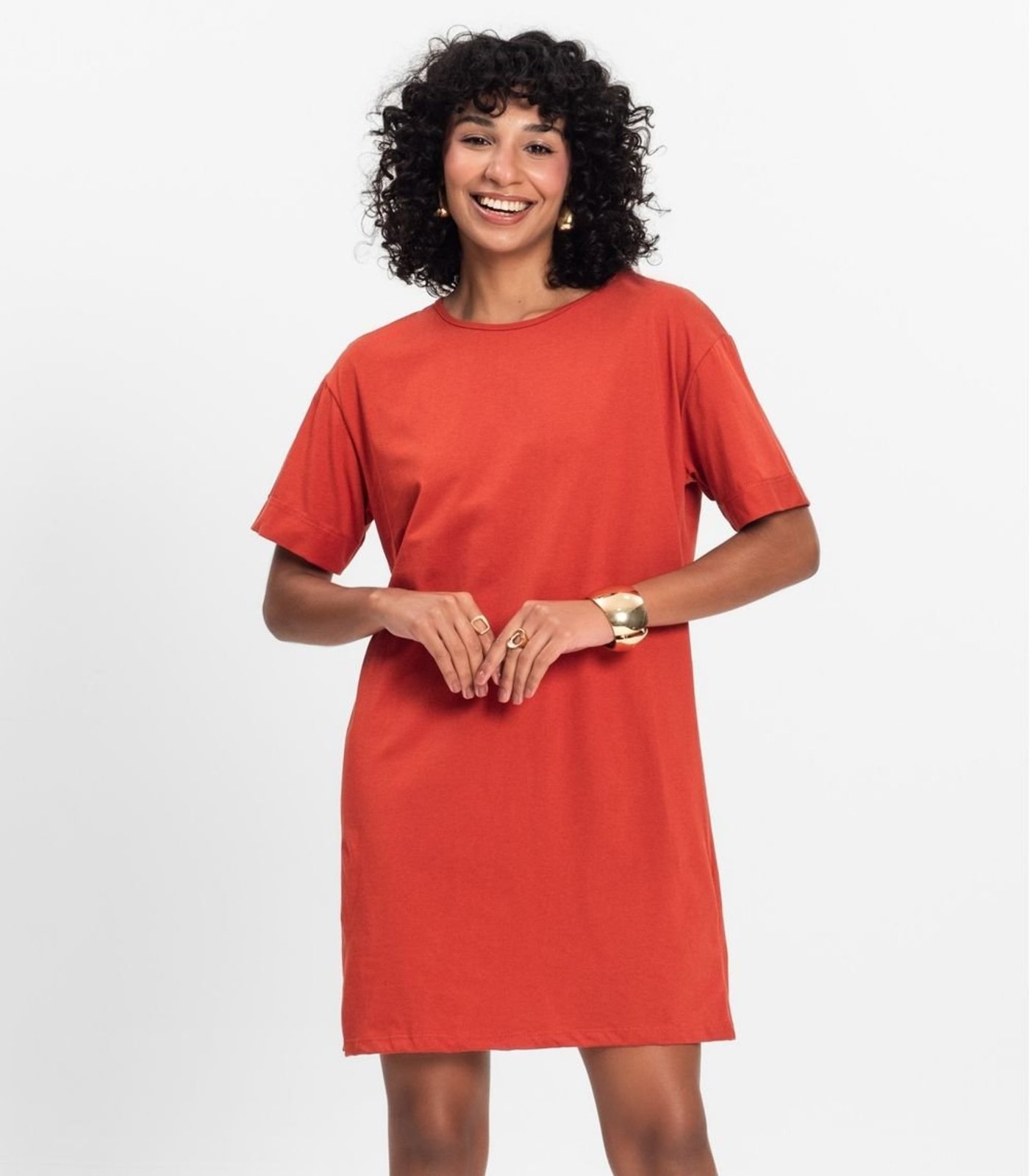Vista 3 Camisola Feminina Lisa Select laranja Select laranja