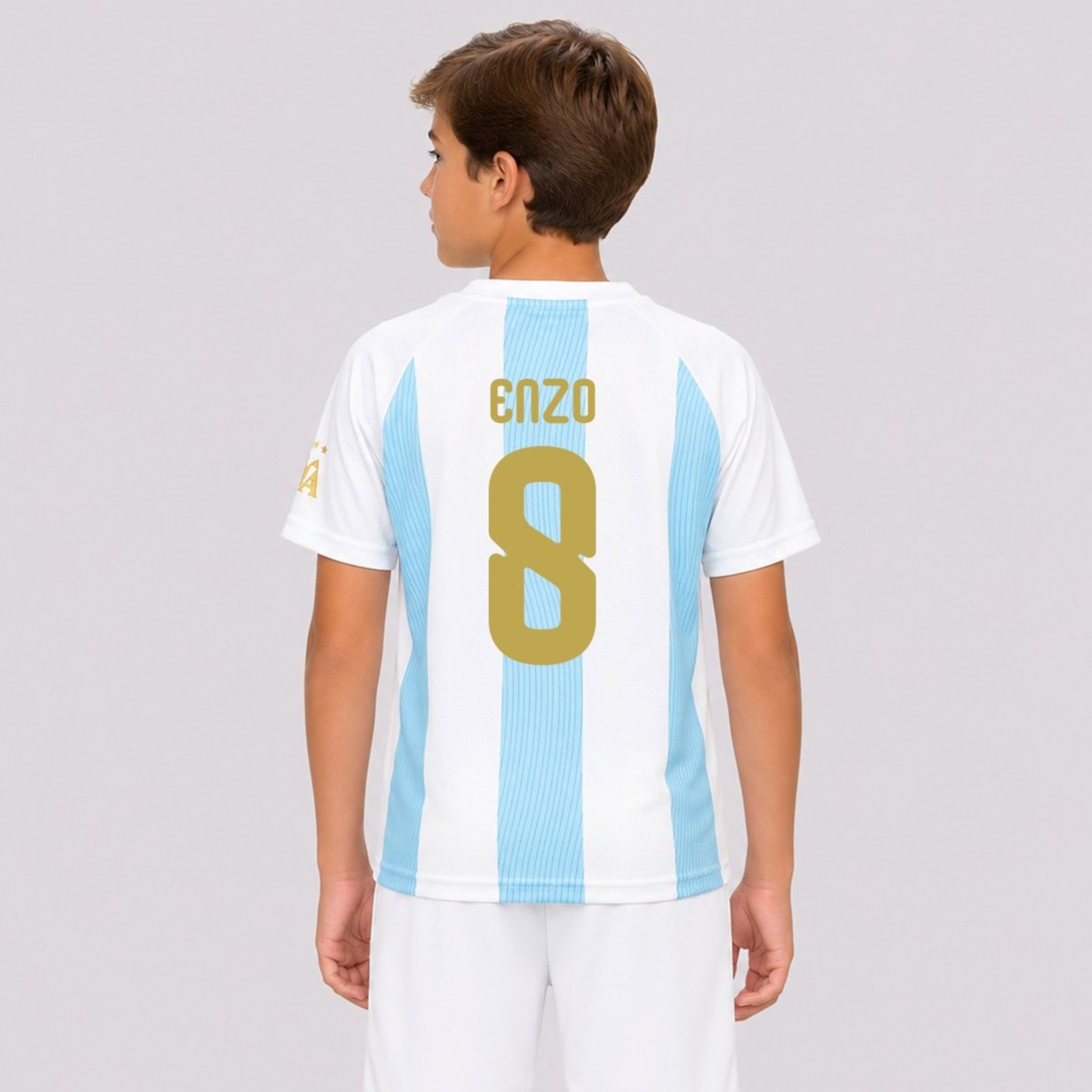Camisa Argentina Selección Juvenil Azul 8 Enzo