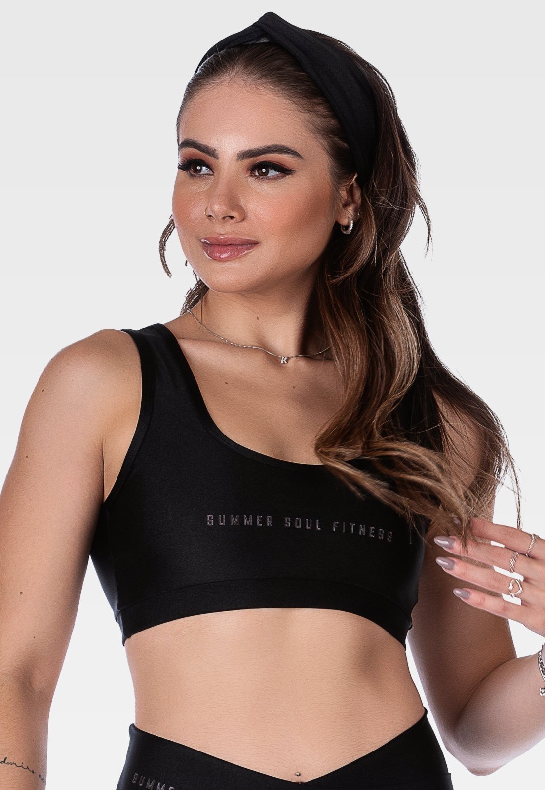 Top Fitness Bojo Removível Perfeito para Atividades Intensas Summer Soul Preto