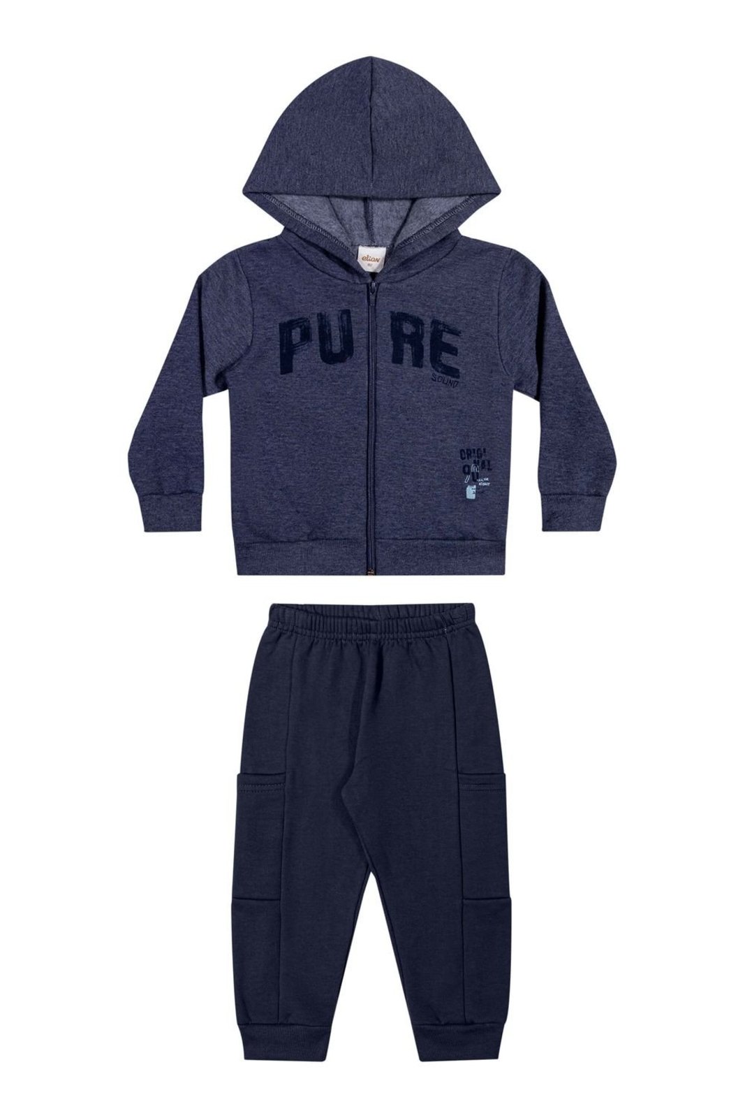 Infantil - Conjunto Menino Moletom Com Bolsos Elian Azul