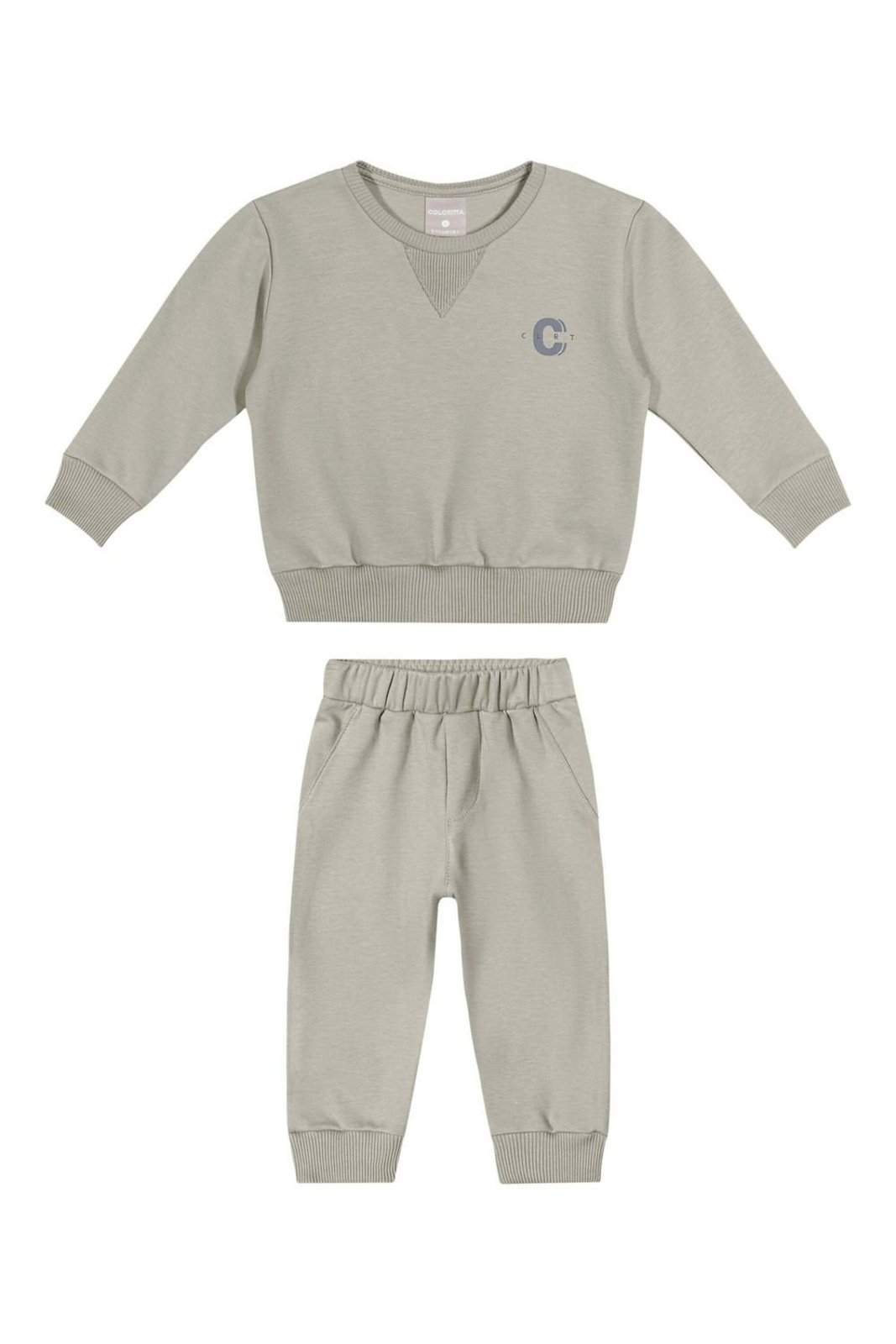 Infantil - Conjunto Menino Moletom Ponto Roma Colorittá Cinza