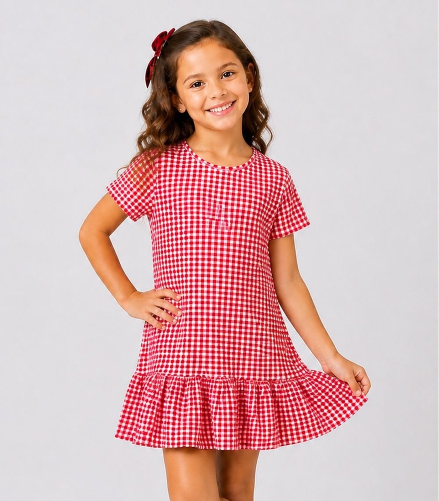 Infantil - Vestido Feminino Estampado Select Vermelho