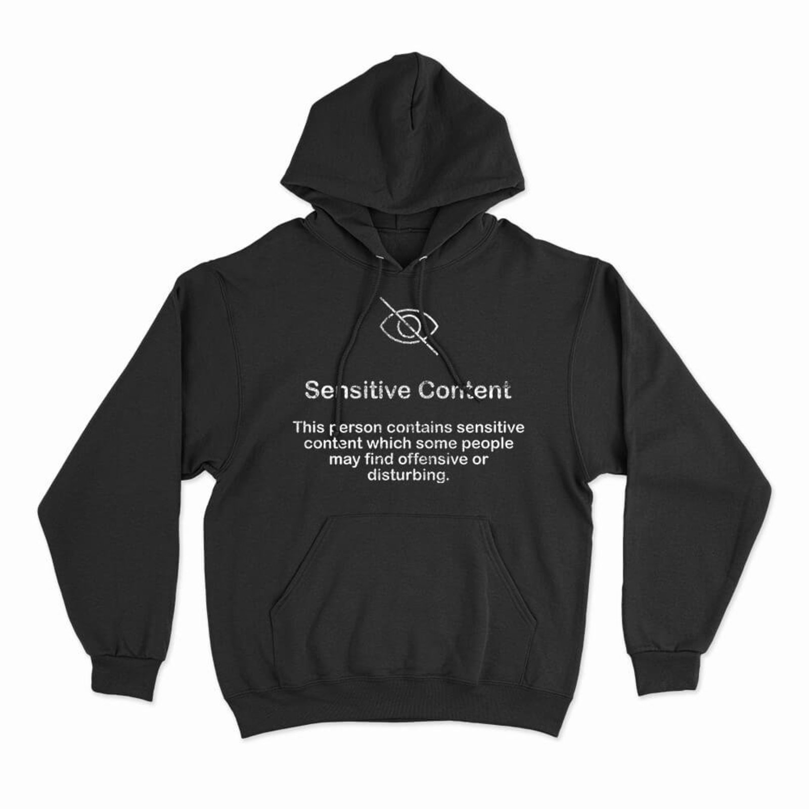 Moletom Com Capuz Sensitive Content - Preto - Casual - Studio Geek