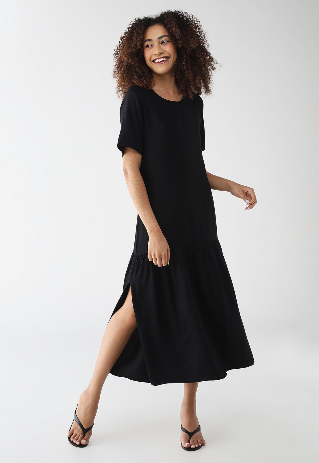 Vestido Feminino Colcci Midi Preto