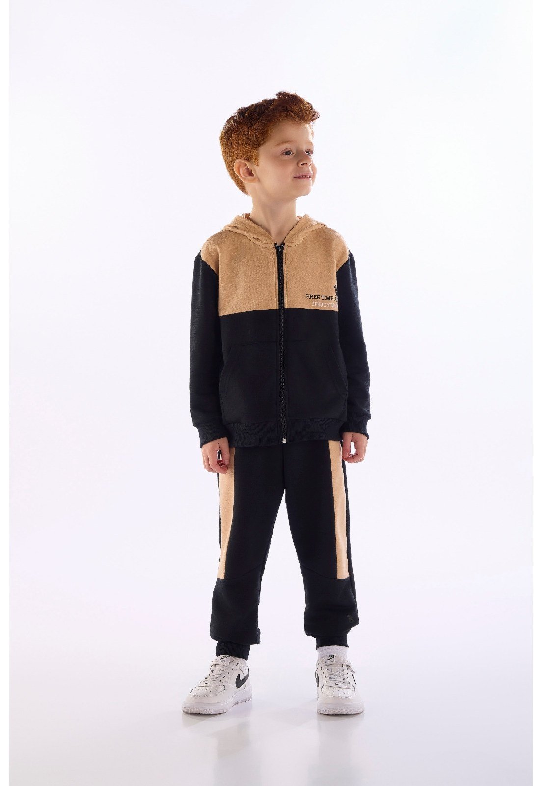 Infantil - Conjunto Moletom Jaqueta e Calça Quimby Preto