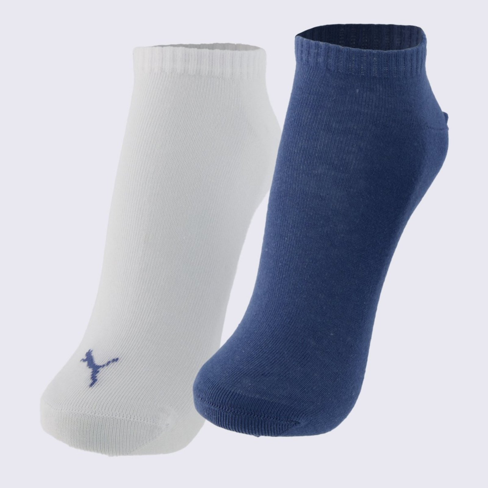 Kit Meia Puma Sapatilha Everday 2 Pares Branca e Azul