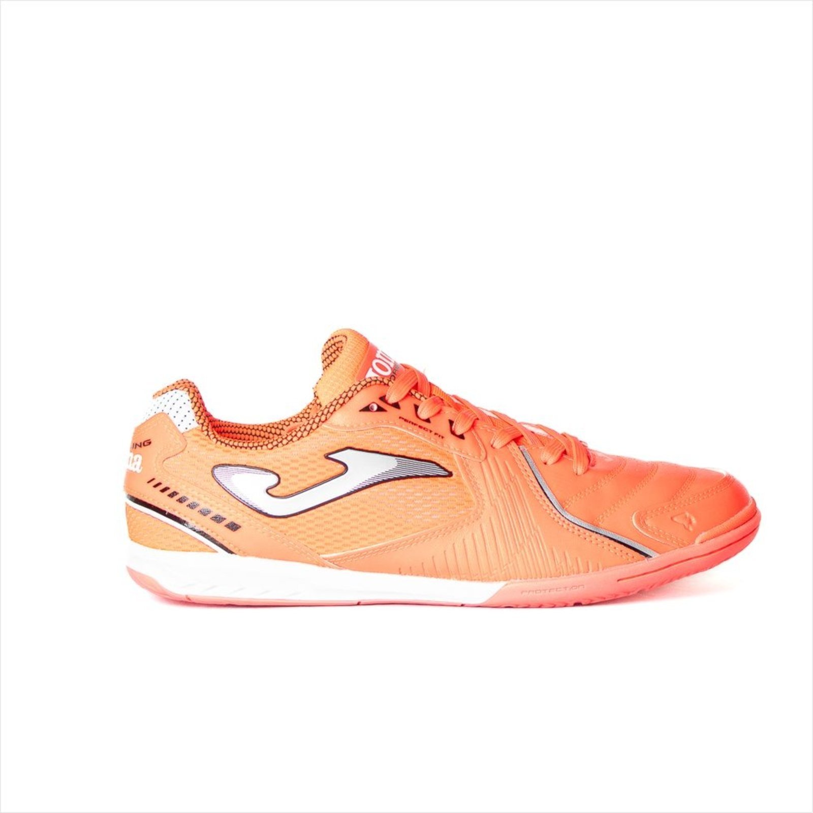 Vista 2 Chuteira Joma Dribling Futsal Branca Unissex Branca coral Joma coral