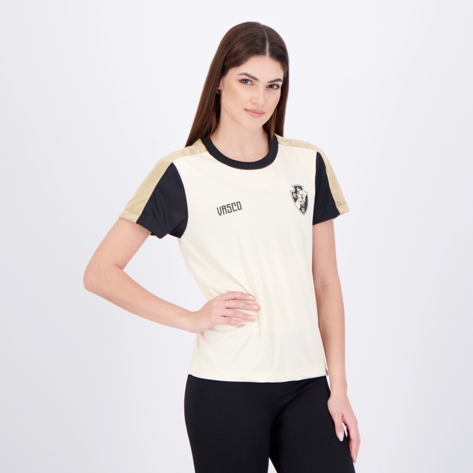 Vista 3 Camisa Vasco Estouro Feminina braziline bege braziline bege