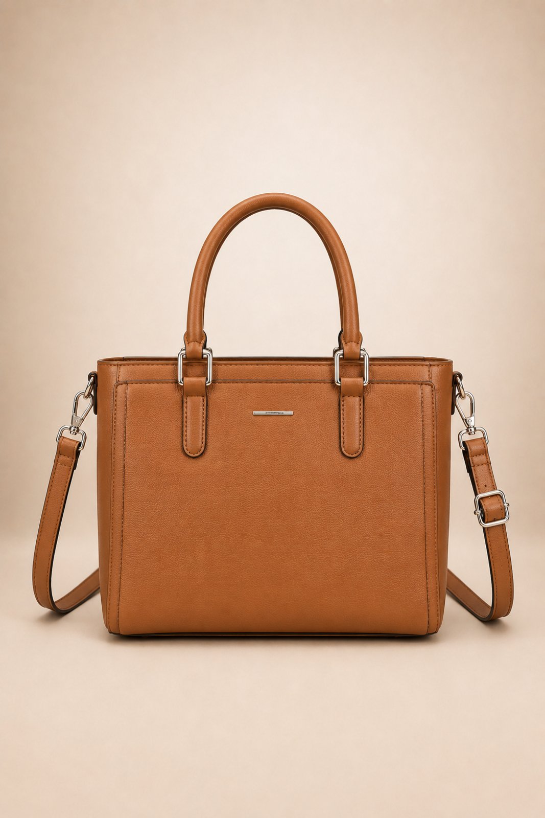 Bolsa Feminina D Bell Outlet Fashion Tote Sofisticada Caramelo