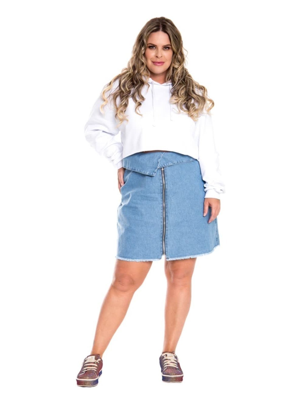 SAIA JEANS FEMININA PLUS Azul