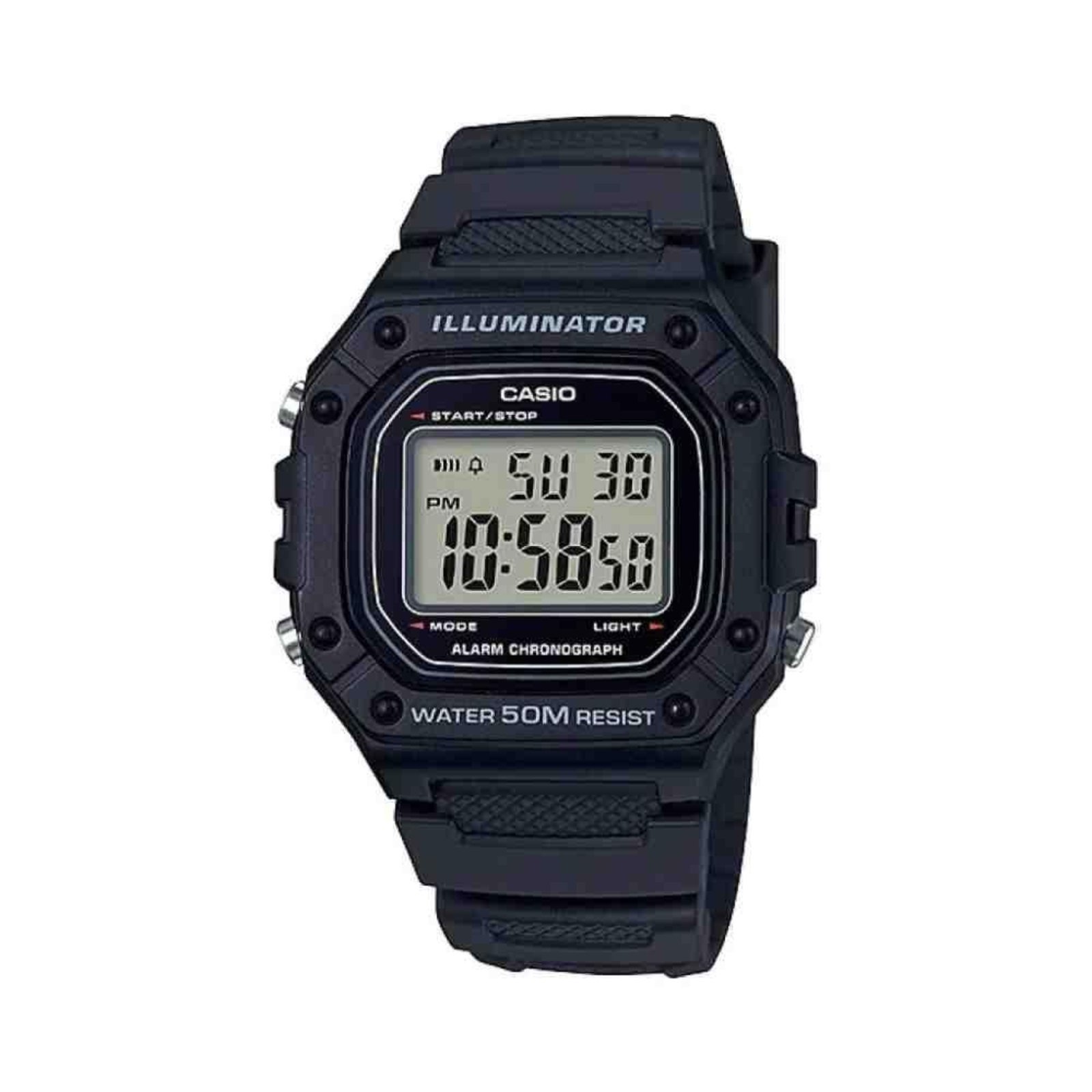 Relógio Casio Standard Preto Masculino W-218H-1AVDF-SC