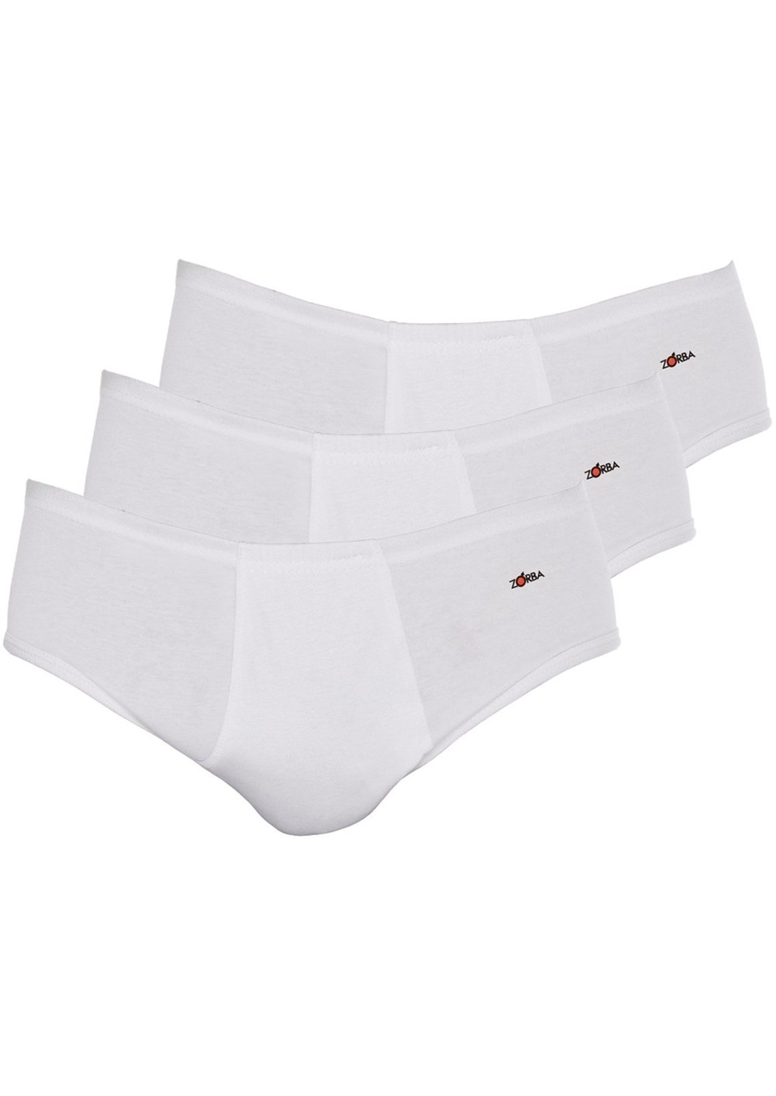 Kit com 3 Cuecas Slip Zorba com Abertura 172 Branco