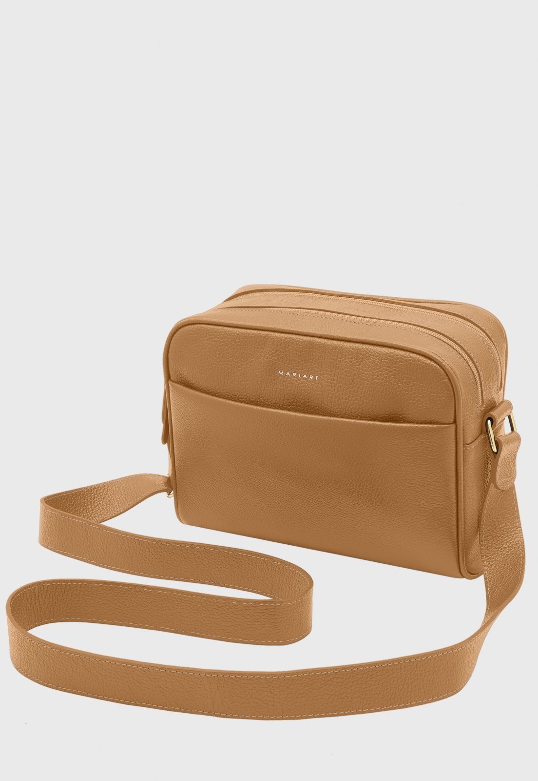 Bolsa Transversal de Couro Mariart Pupunha Macadâmia