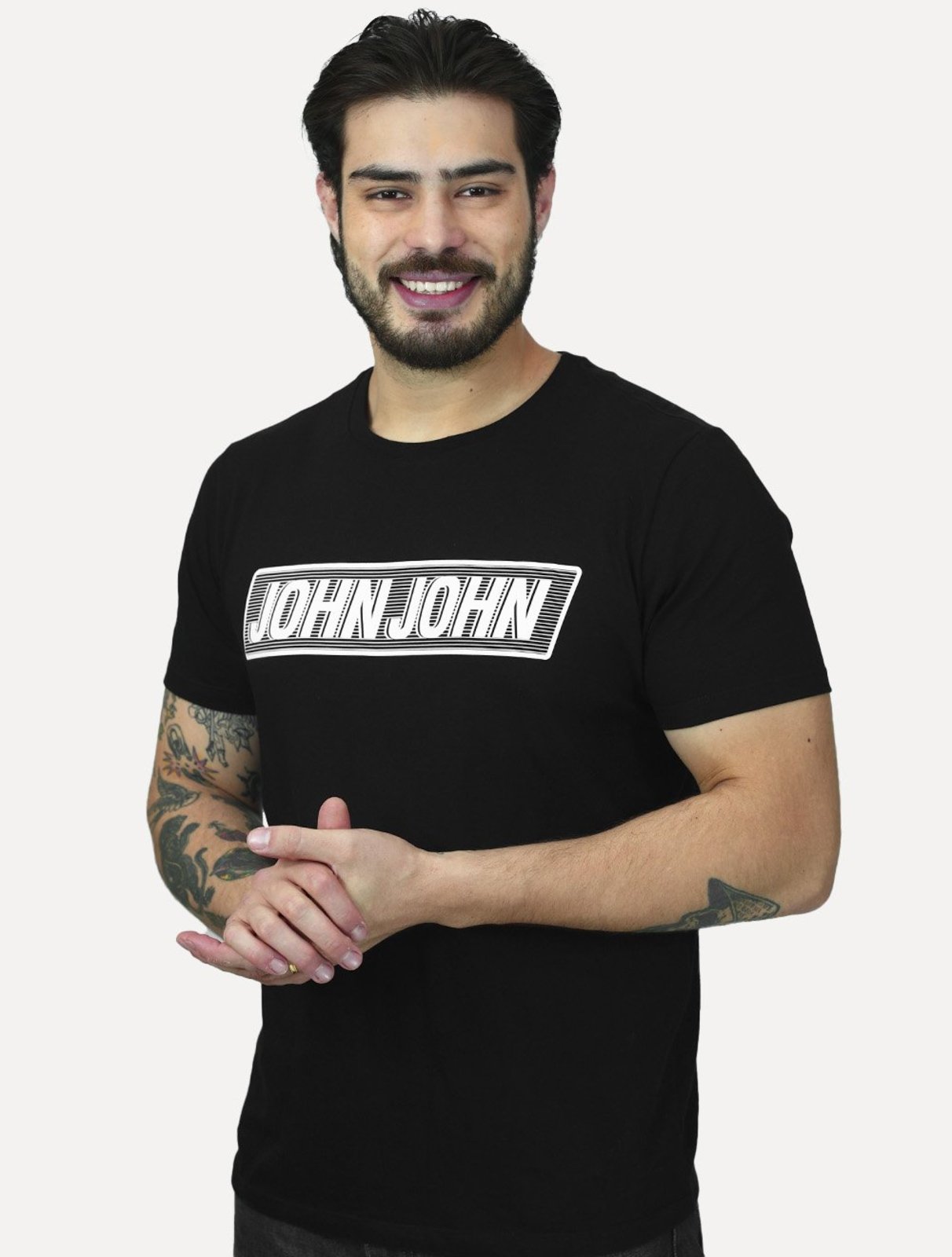 Camiseta John John Masculina Slim Fit Guide Preto