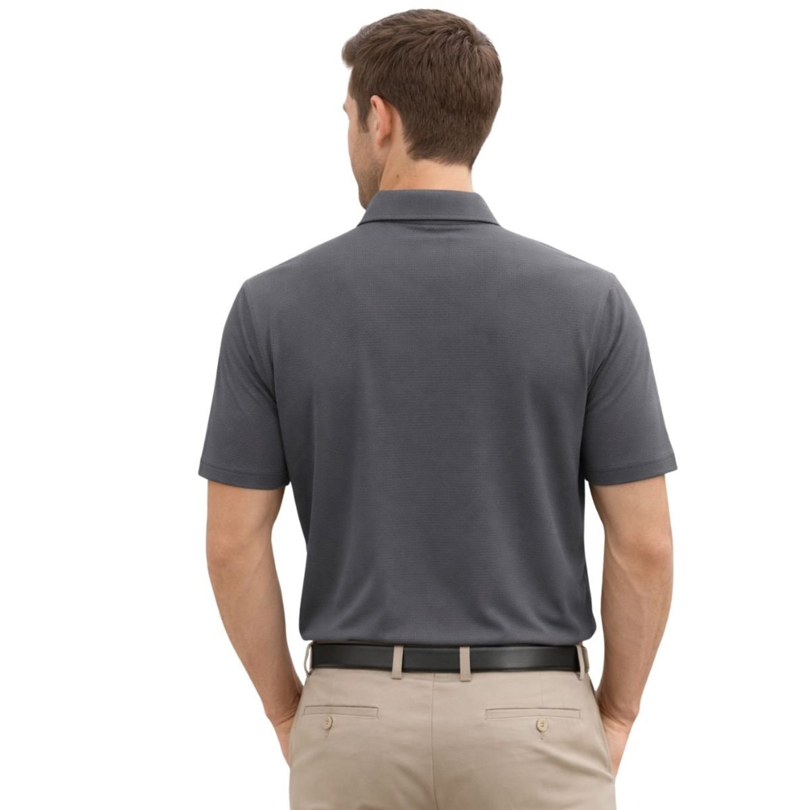 Camisa Polo Masculina Poliamida Elastano Premium Chumbo