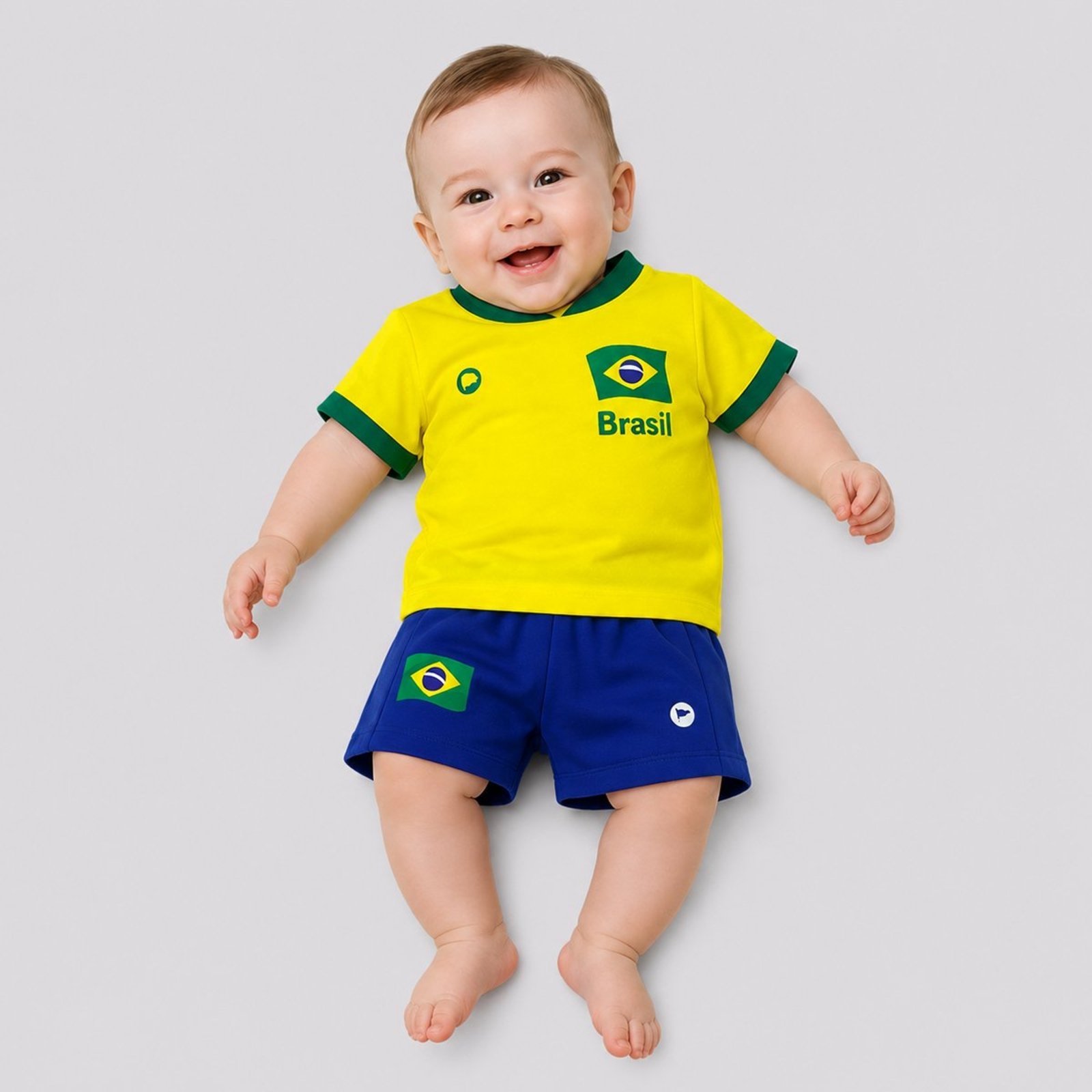 Infantil - Kit Baby Brasil Flag Amarelo