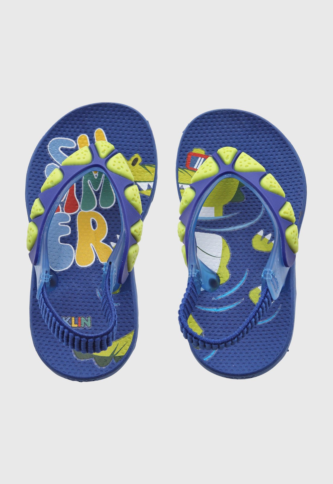 Infantil - Chinelo Klin Tira Elástica Azul