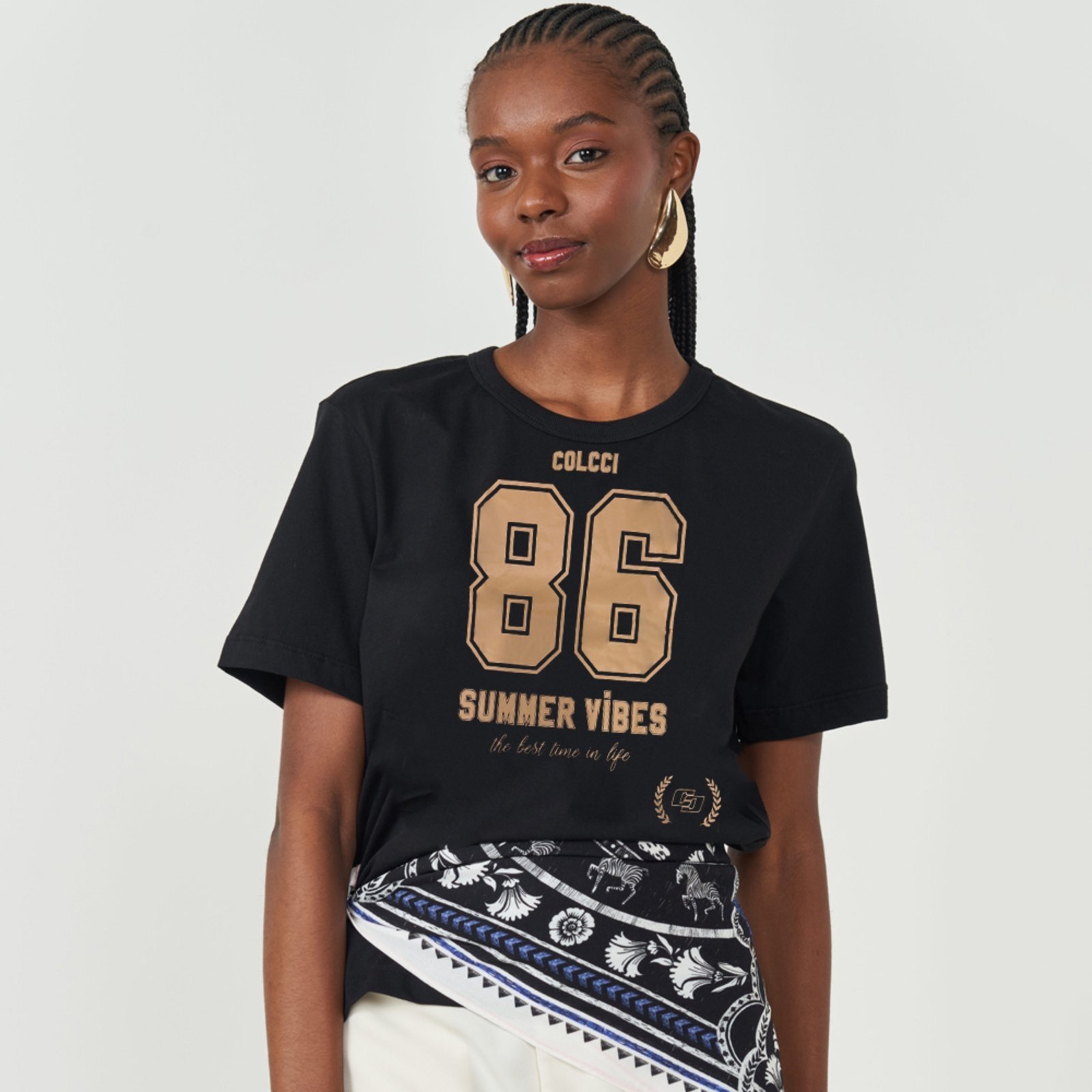 Camiseta Colcci Rise Ve26 Preto Feminino