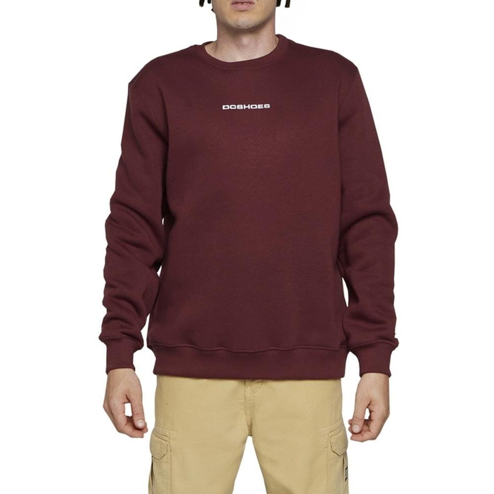 Moletom DC Shoes Careca Baselinecrew 305G WT24 Bordo
